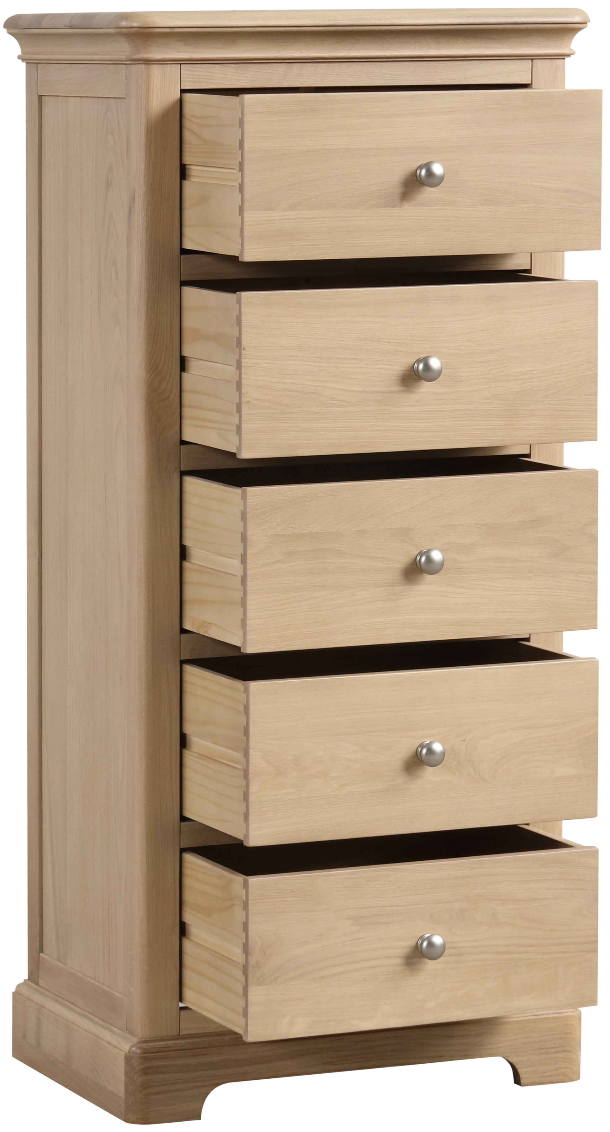 Stretton Oak 5 Drawer Wellington - Bridgnorth Furniture