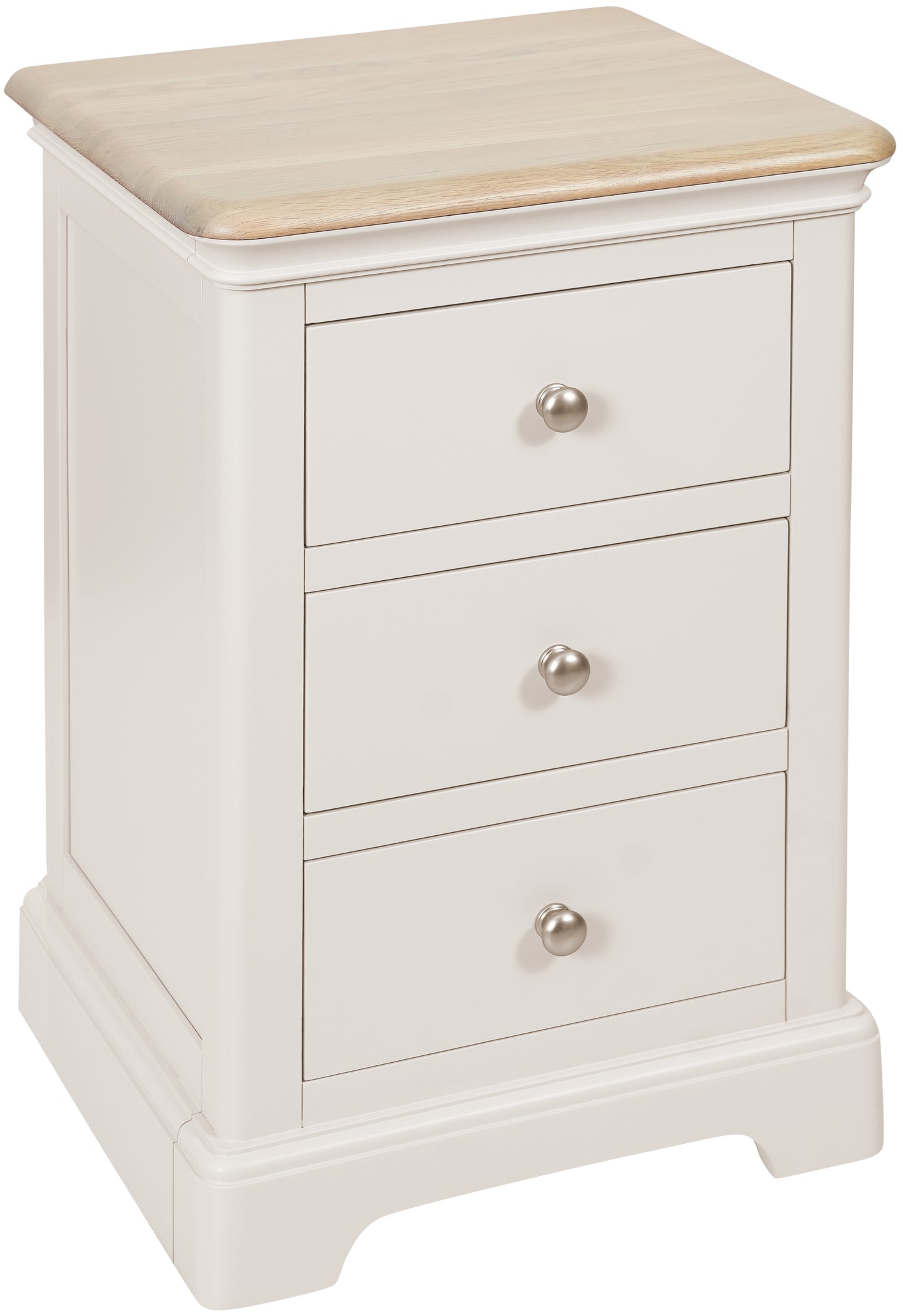 Stretton Painted 3 Drawer Bedside Table - Bridgnorth Furniture