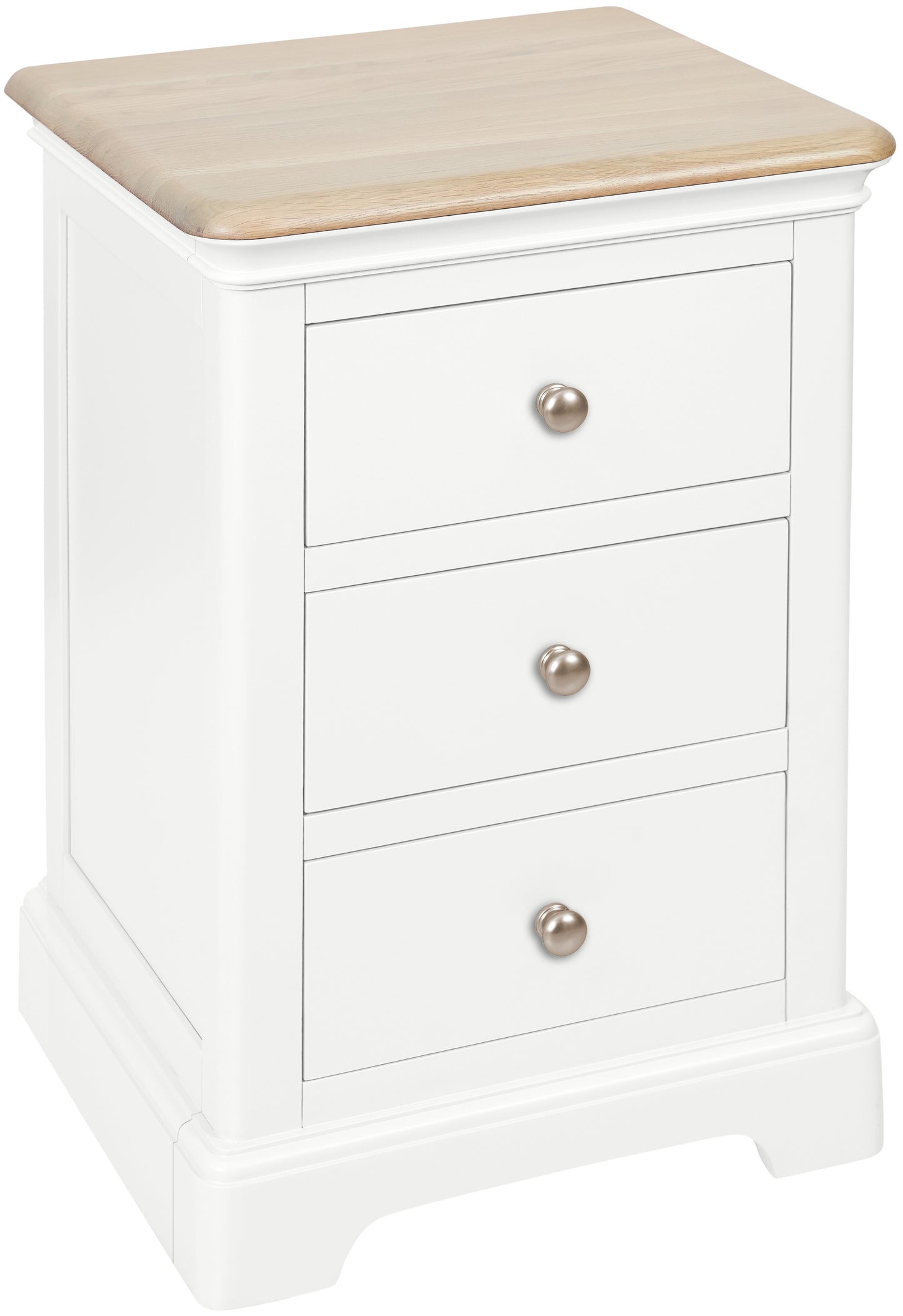 Stretton Painted 3 Drawer Bedside Table - Bridgnorth Furniture