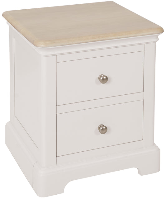 Stretton Painted Oak 2 Drawer Bedside - Bridgnorth Furniture