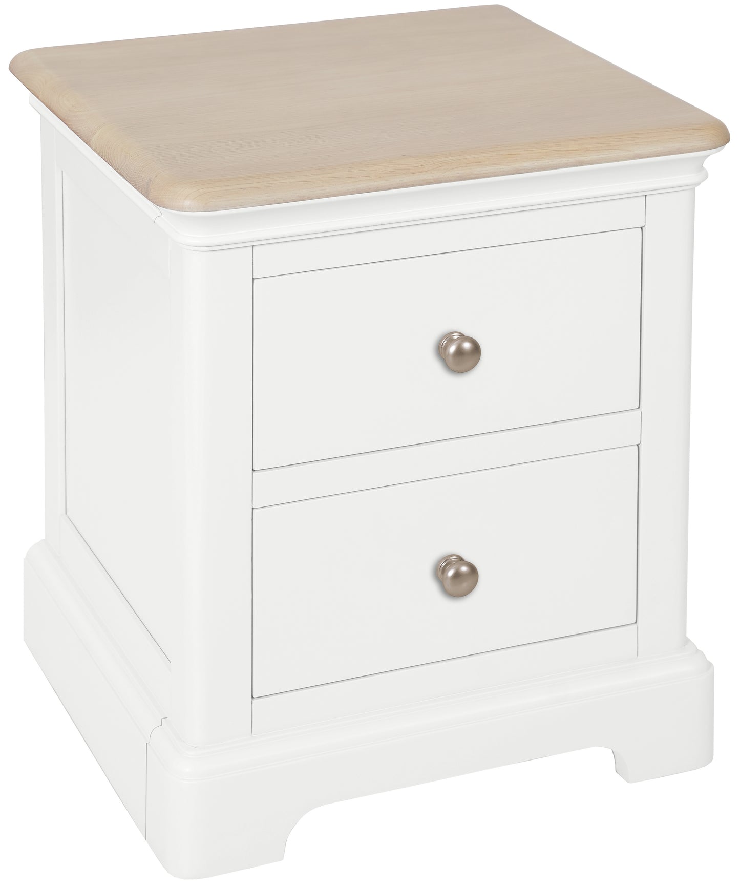 Stretton Painted Oak 2 Drawer Bedside - Bridgnorth Furniture