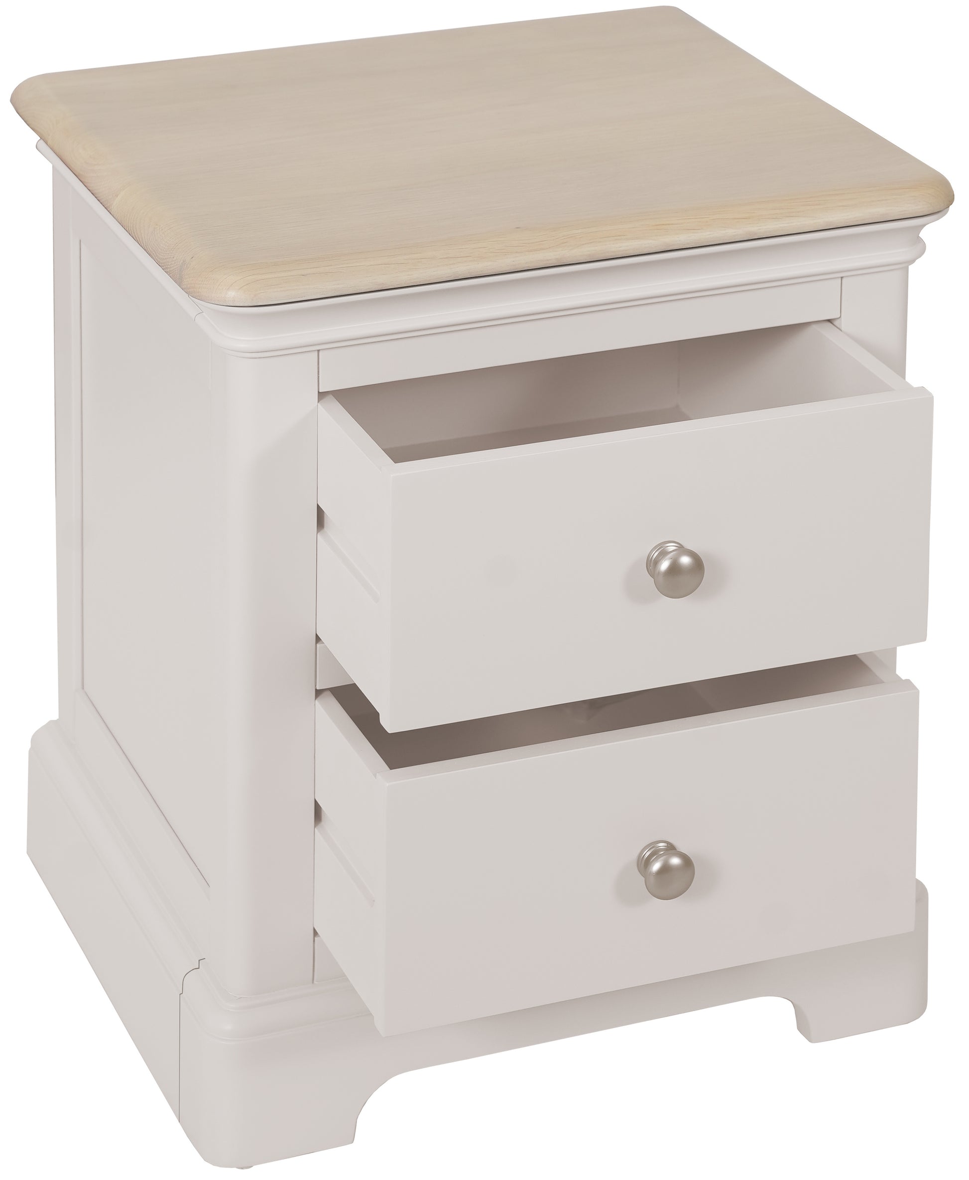 Stretton Painted Oak 2 Drawer Bedside - Bridgnorth Furniture