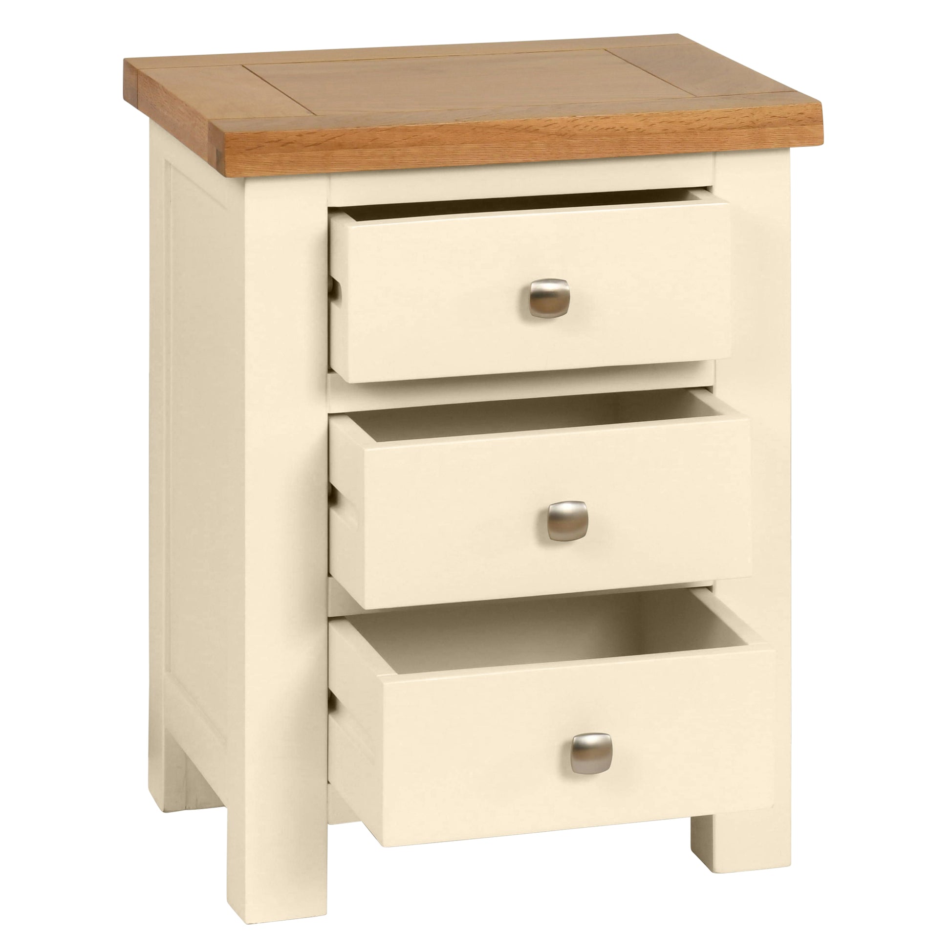 Drayton Painted 3 Drawer Bedside - Bridgnorth Furniture