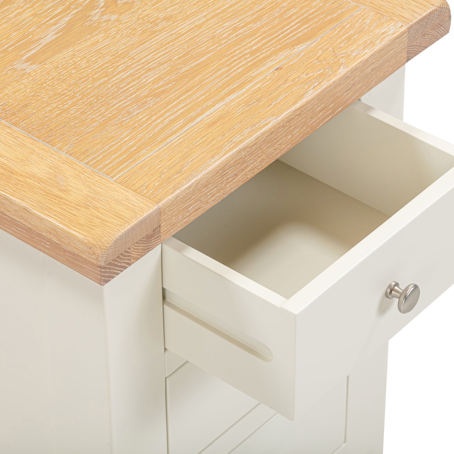 Highley Painted  Oak 3 Drawer Bedside Table - Bridgnorth Furniture