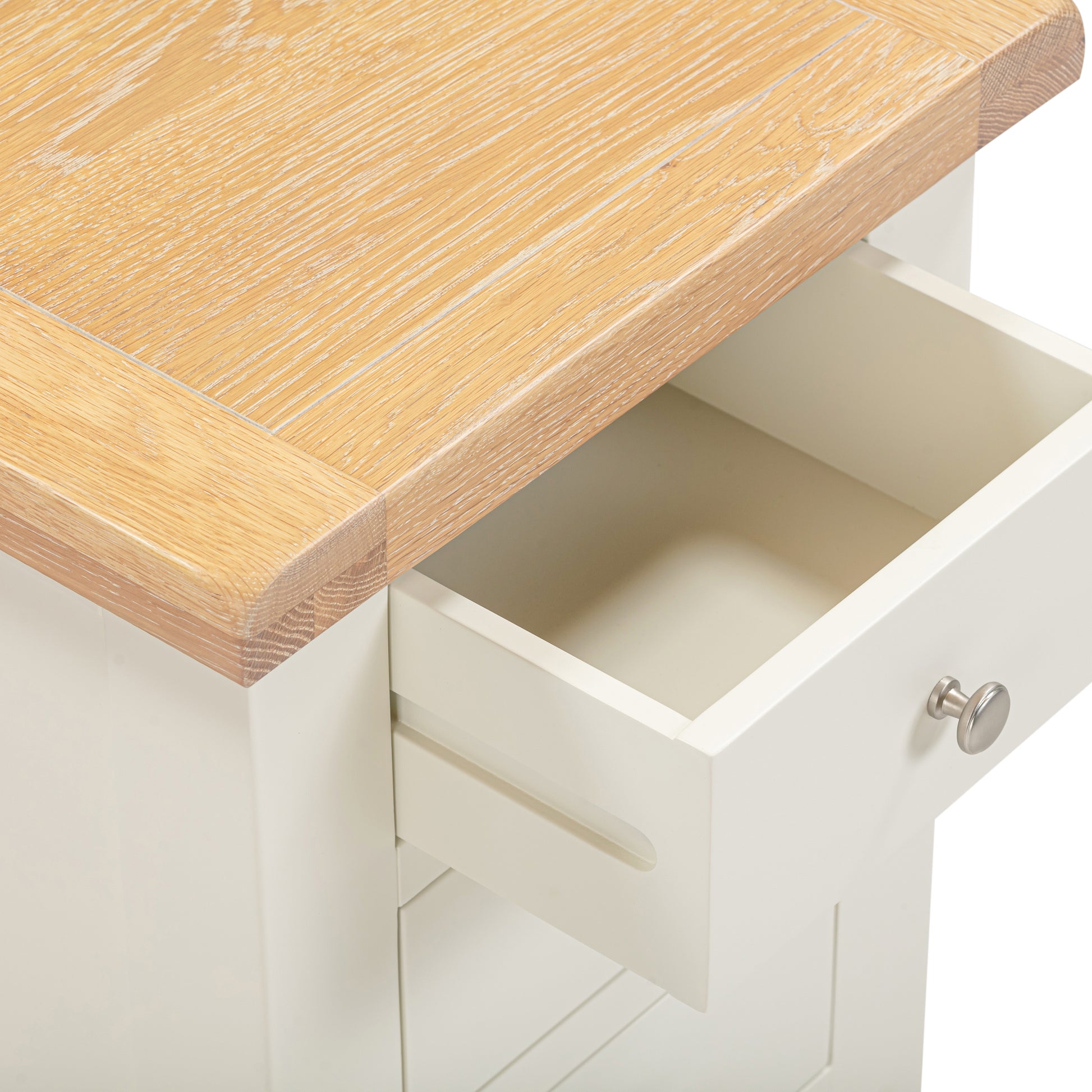 Highley Painted  Oak 3 Drawer Bedside Table - Bridgnorth Furniture