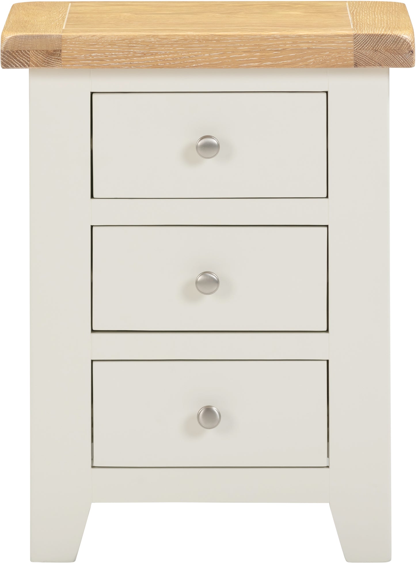 Highley Painted  Oak 3 Drawer Bedside Table - Bridgnorth Furniture