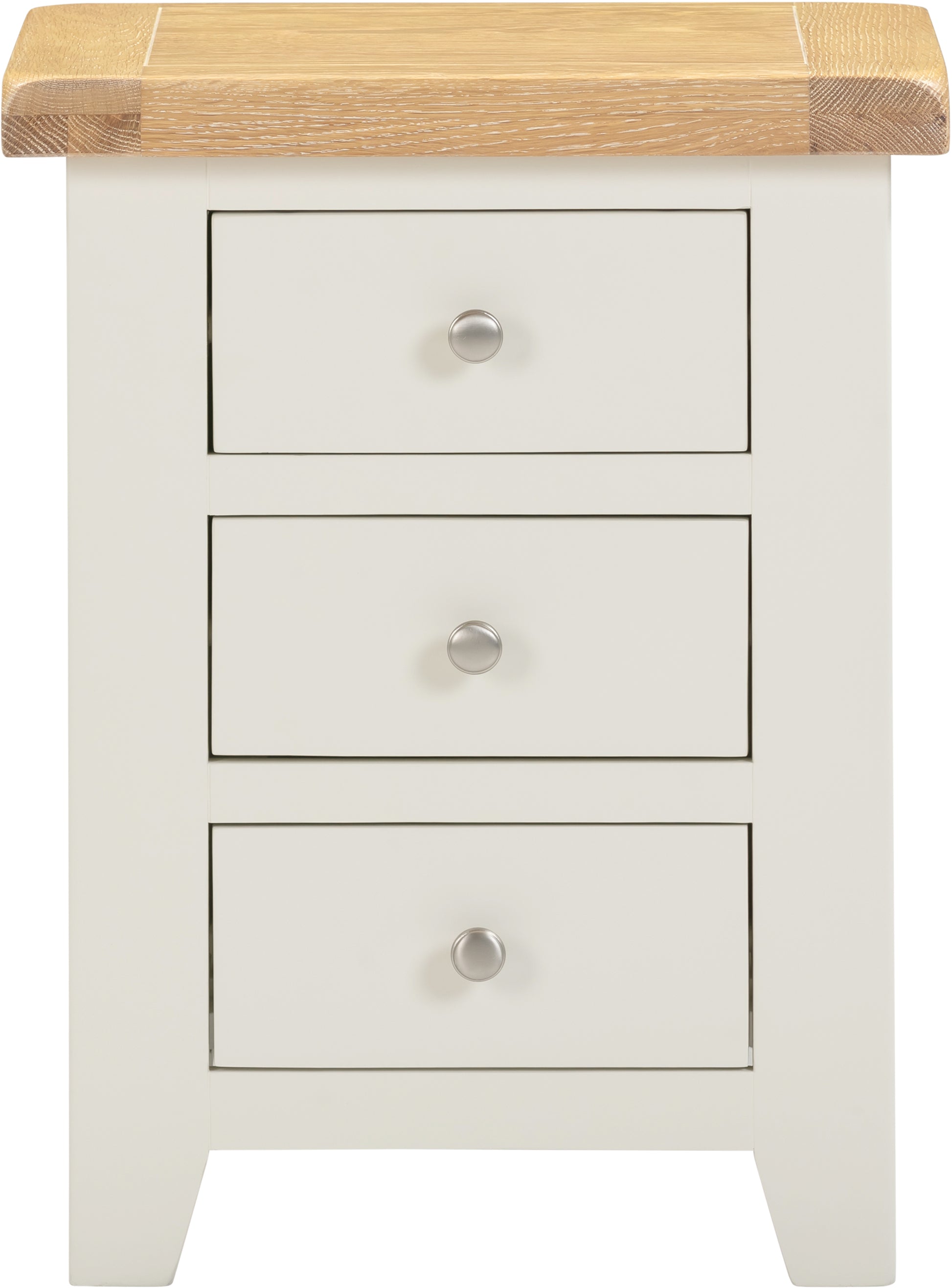 Highley Painted  Oak 3 Drawer Bedside Table - Bridgnorth Furniture