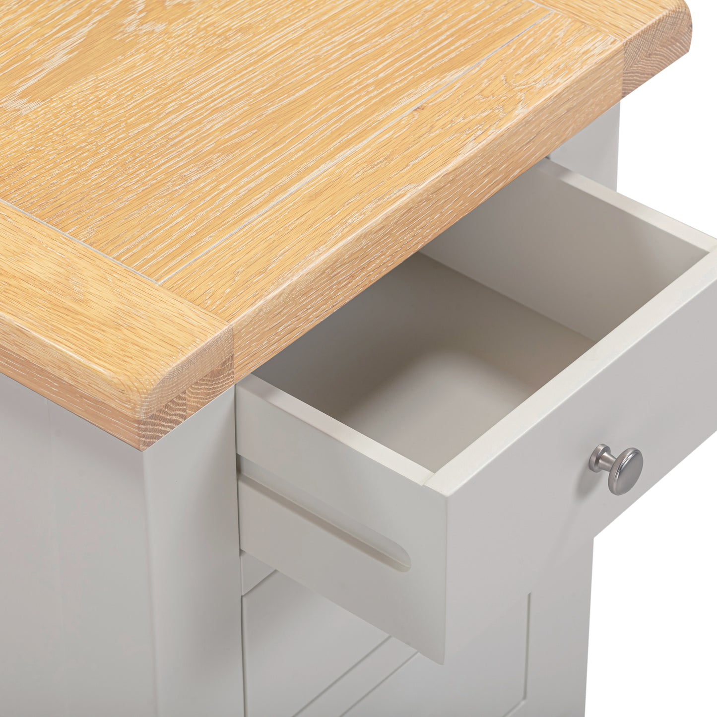 Highley Painted  Oak 3 Drawer Bedside Table - Bridgnorth Furniture