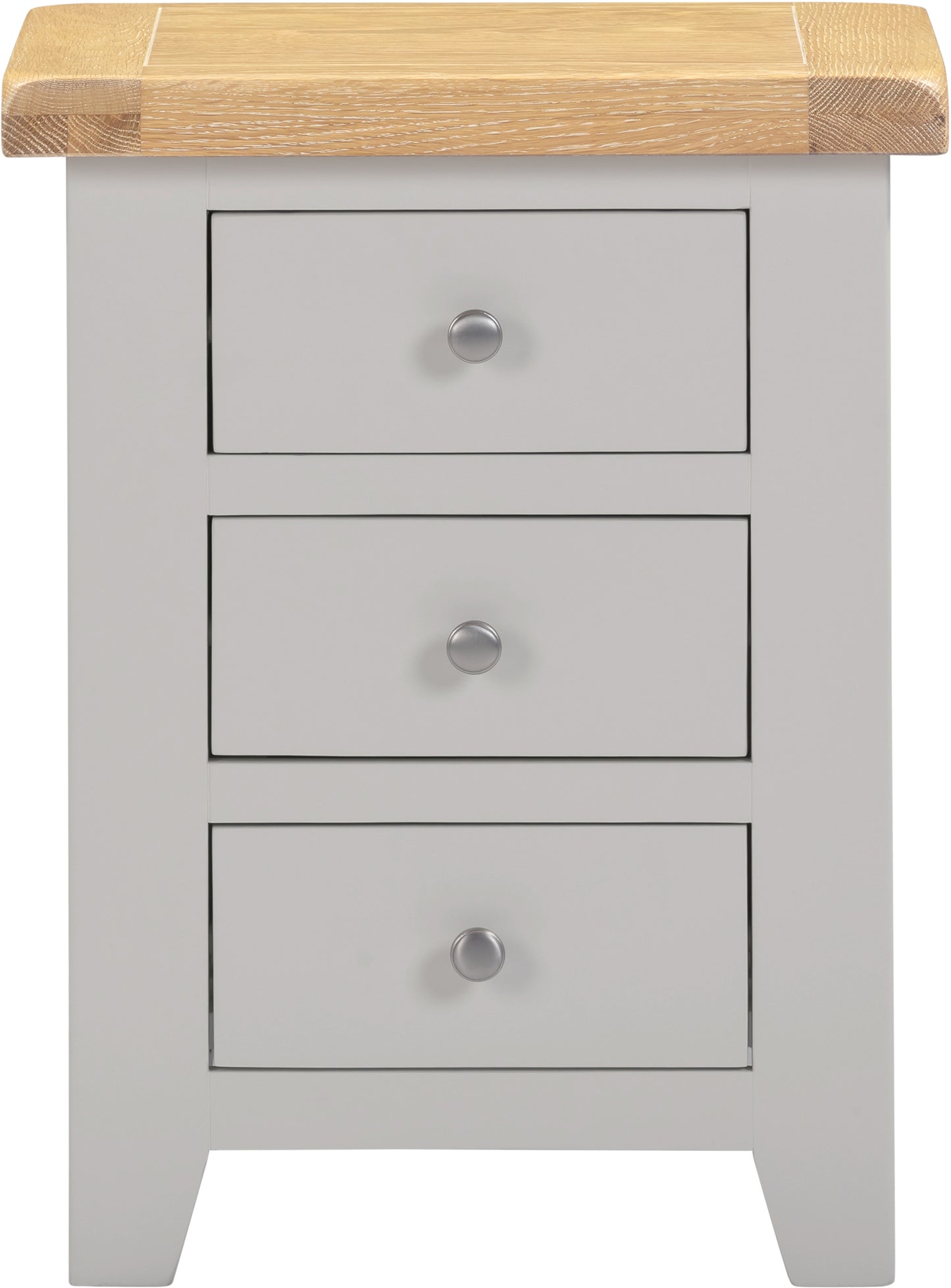 Highley Painted  Oak 3 Drawer Bedside Table - Bridgnorth Furniture