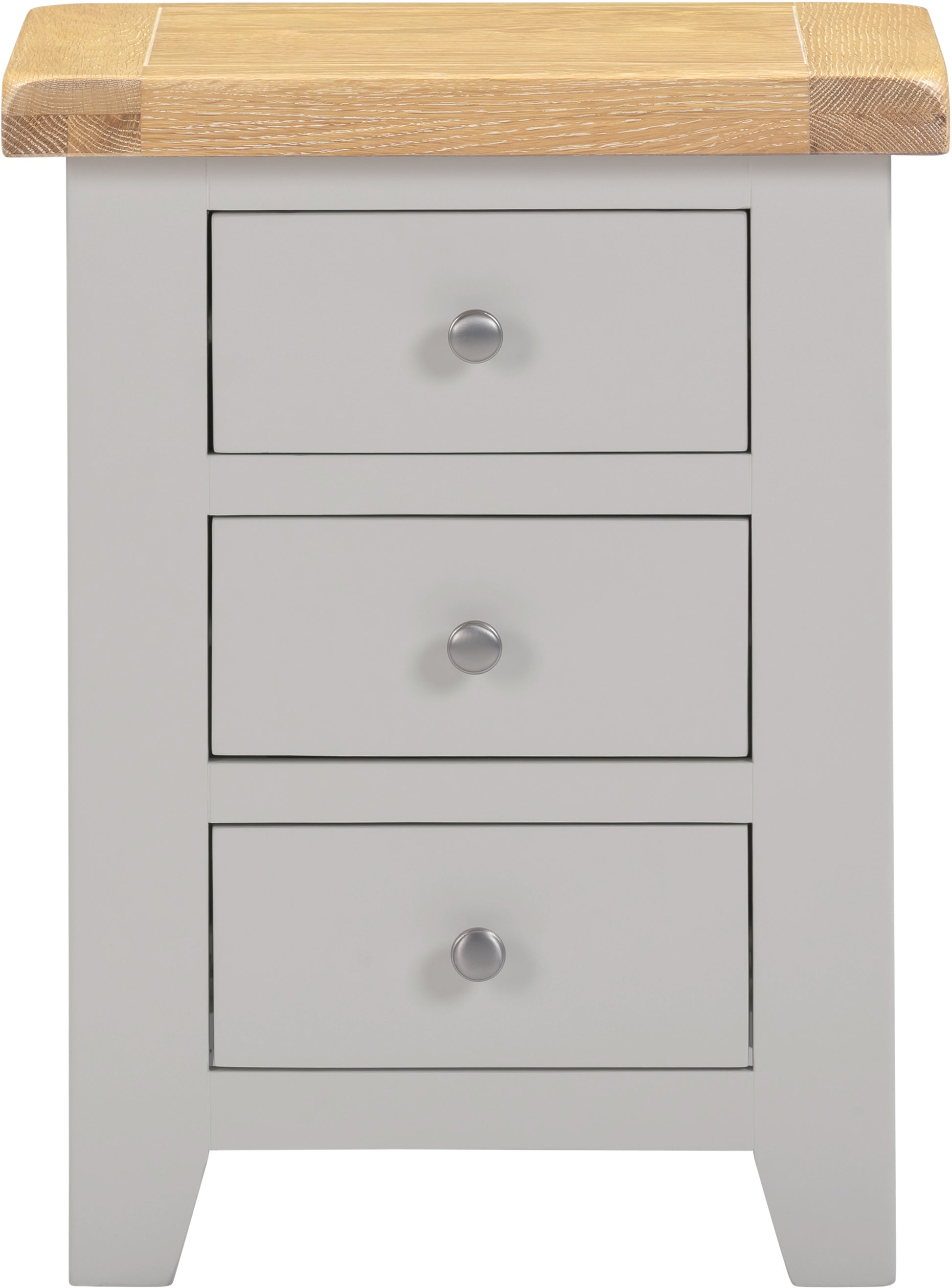 Highley Painted  Oak 3 Drawer Bedside Table - Bridgnorth Furniture