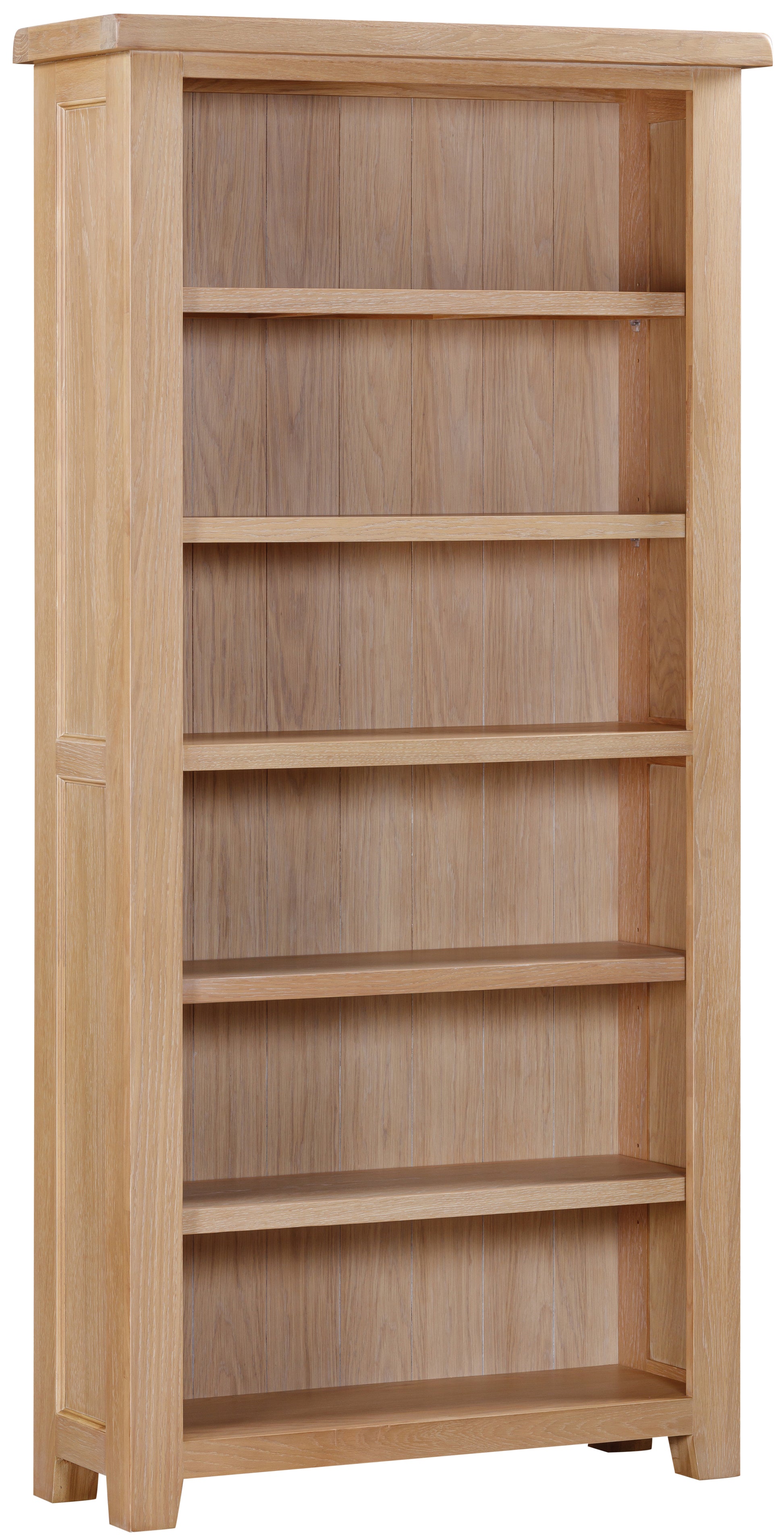 Ashford Oak Tall Wide Bookcase - Bridgnorth Furniture