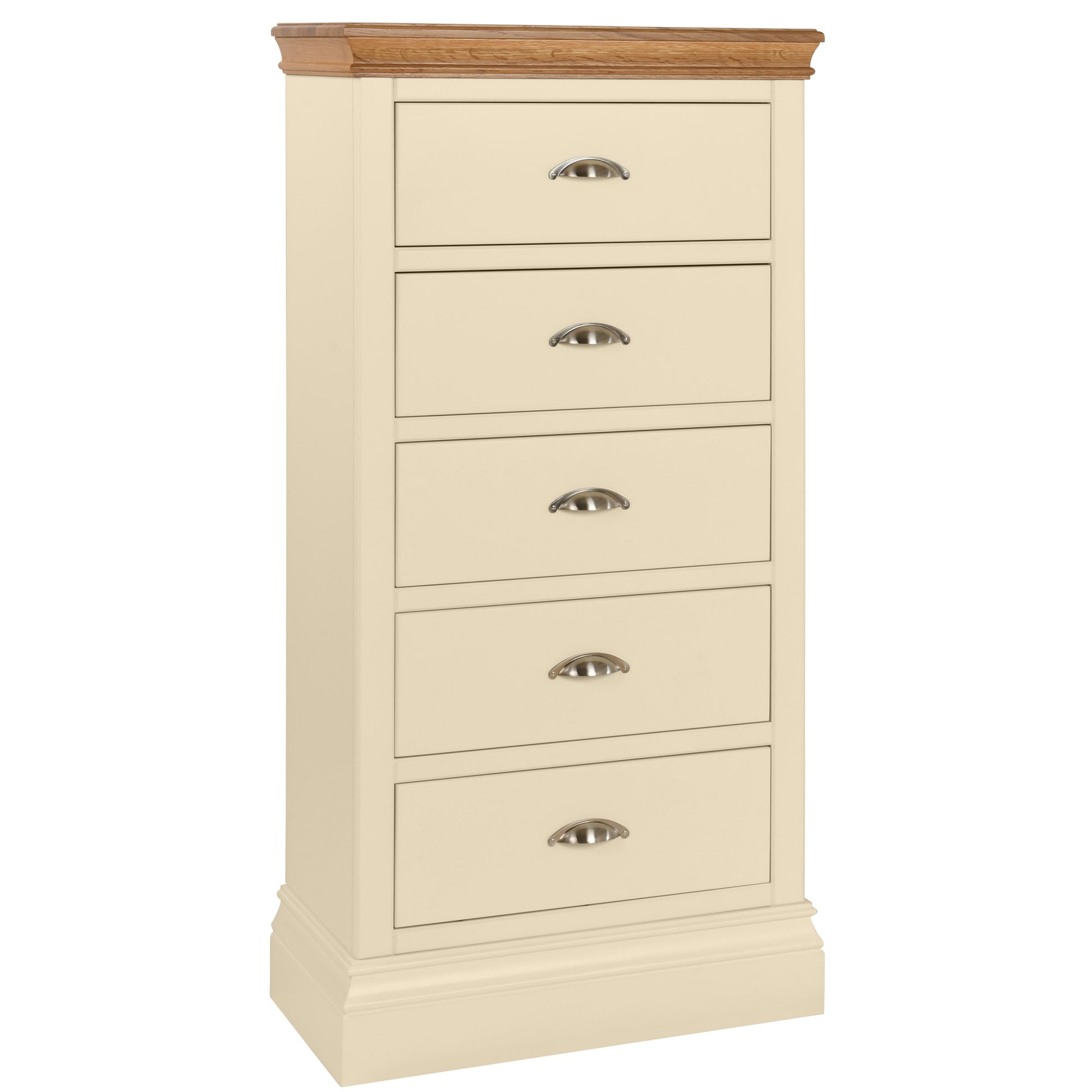 Albrighton Painted Oak 5 DRAWER WELLINGTON - Bridgnorth Furniture