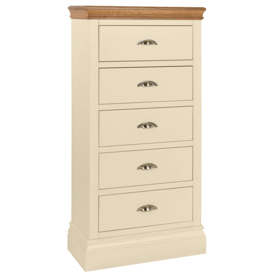 Albrighton Painted Oak 5 DRAWER WELLINGTON - Bridgnorth Furniture