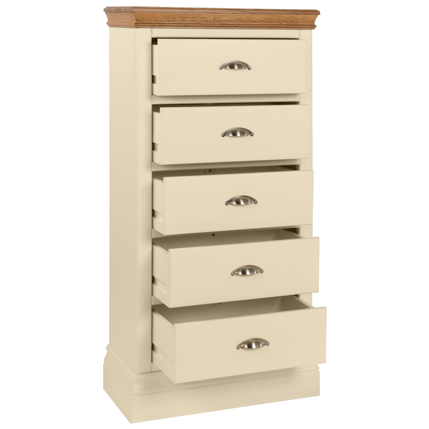 Albrighton Painted Oak 5 DRAWER WELLINGTON - Bridgnorth Furniture