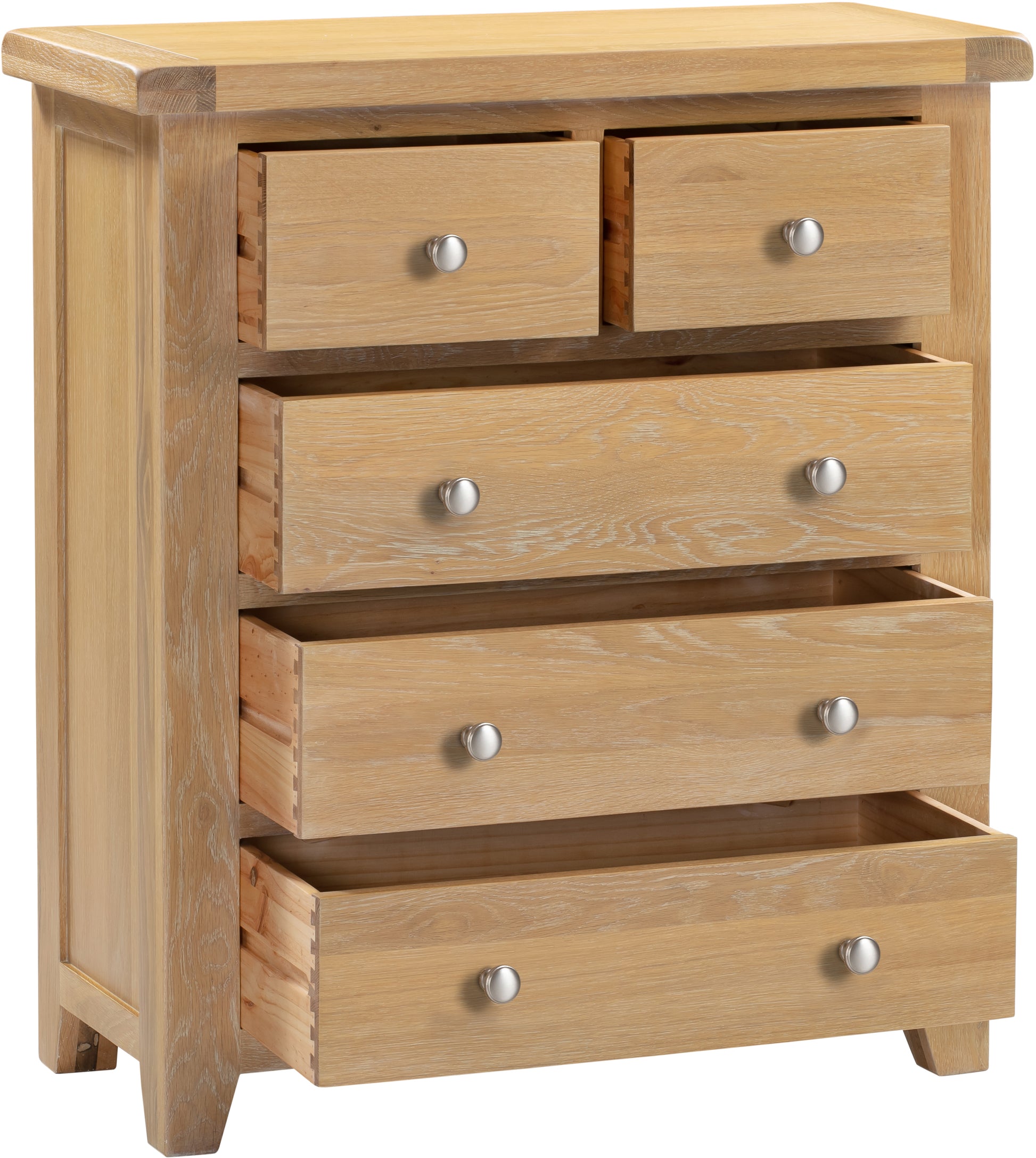Highley Oak 2 Over 3 Chest - Bridgnorth Furniture