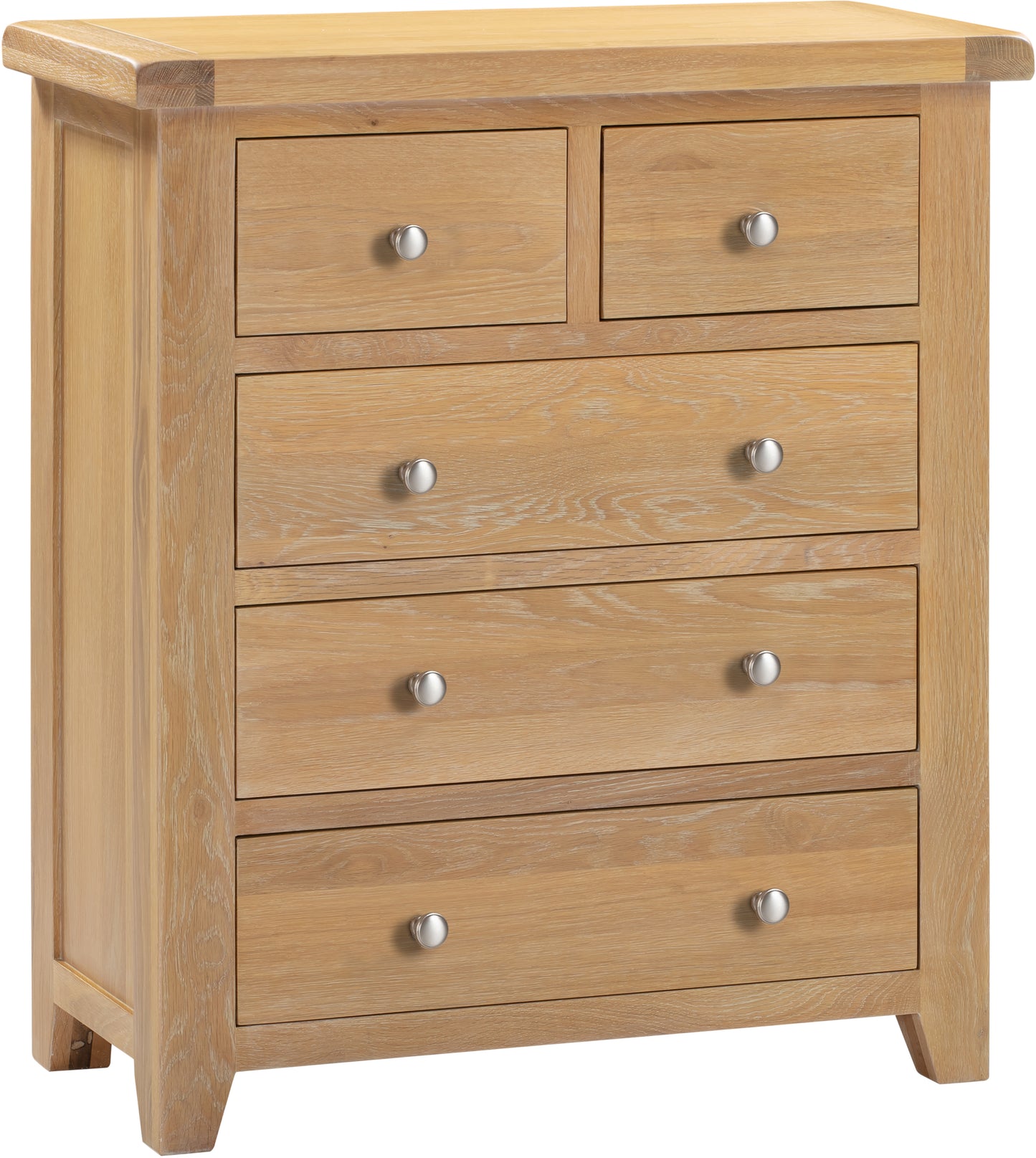 Highley Oak 2 Over 3 Chest - Bridgnorth Furniture