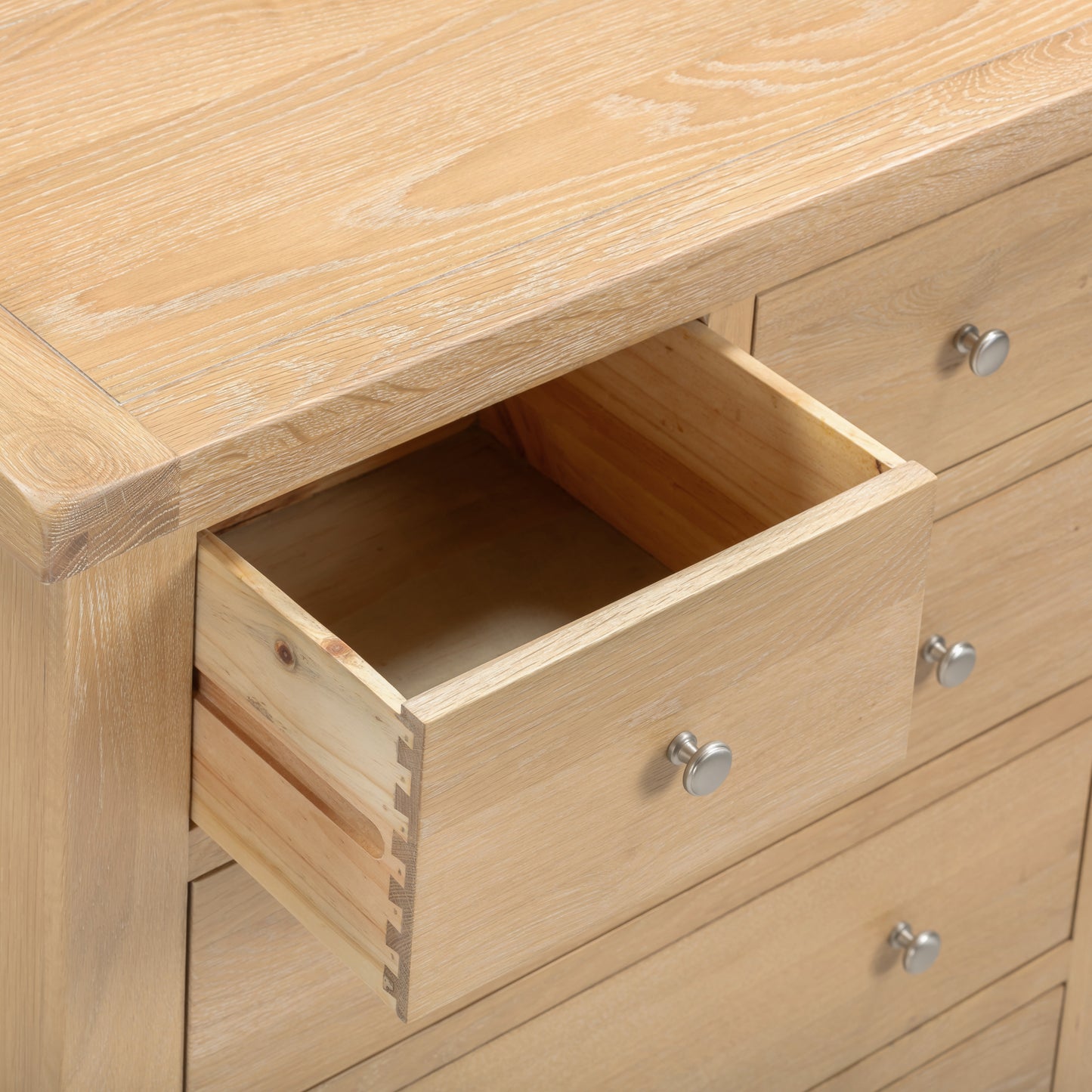 Highley Oak 2 Over 3 Chest - Bridgnorth Furniture