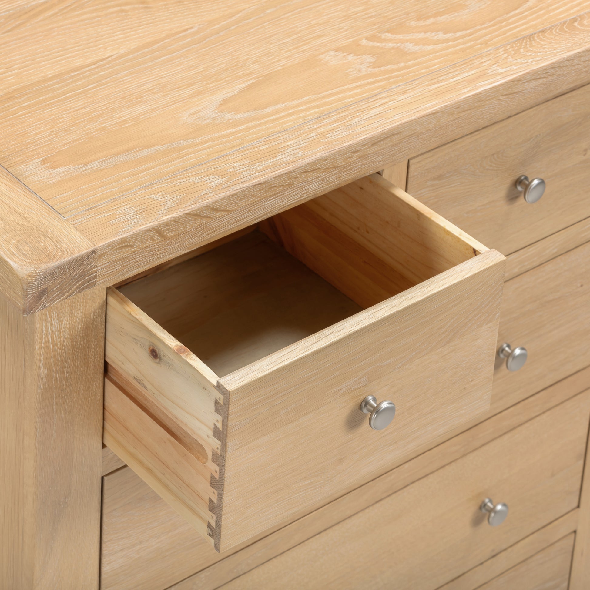 Highley Oak 2 Over 3 Chest - Bridgnorth Furniture