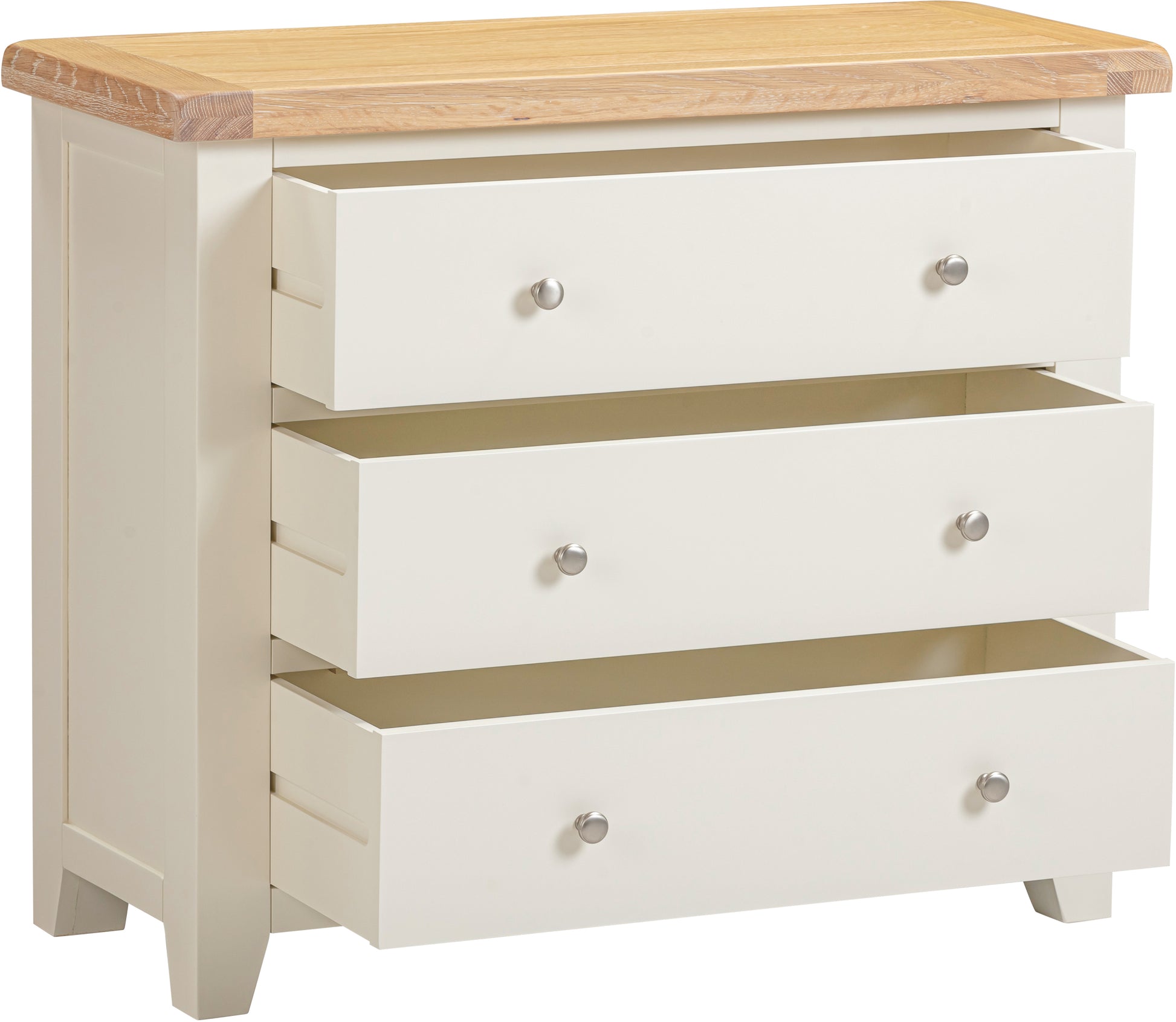 Highley Painted  Oak 3 Drawer Chest of Drawers - Bridgnorth Furniture