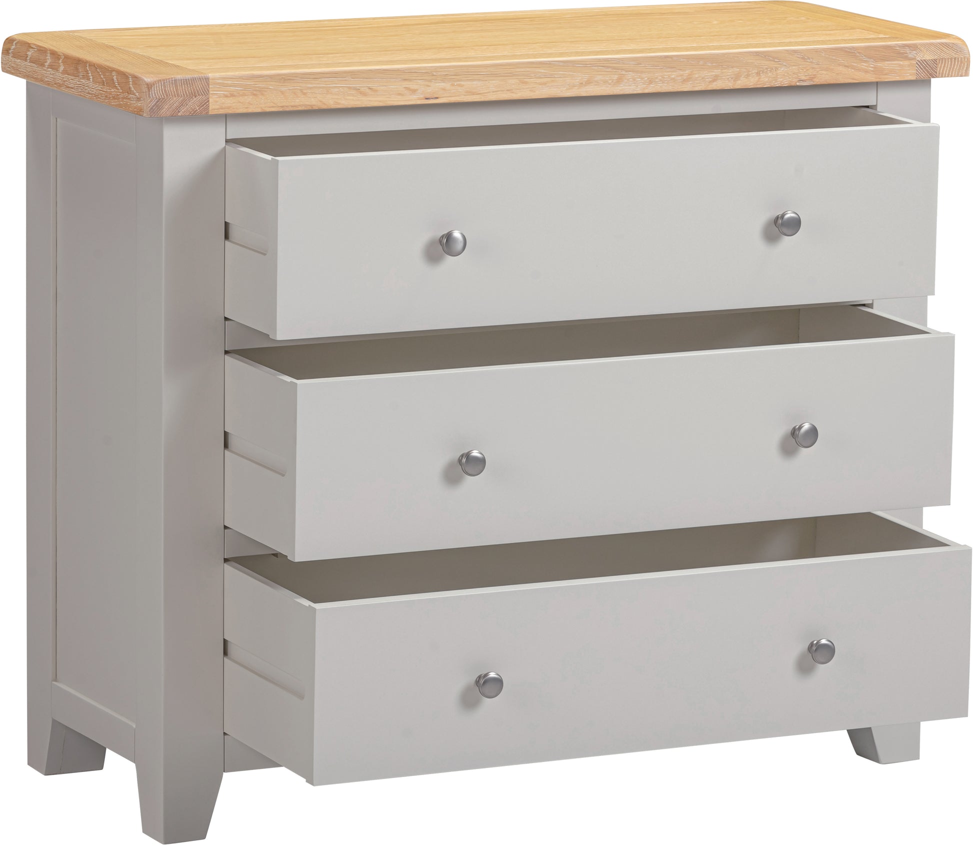 Highley Painted  Oak 3 Drawer Chest of Drawers - Bridgnorth Furniture