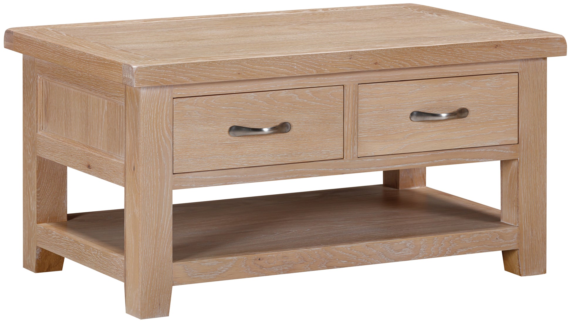 Ashford Oak Coffee Table with 2 Drawers - Bridgnorth Furniture