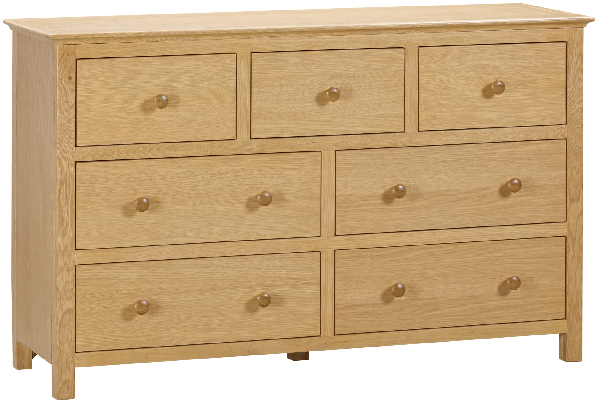 Wenlock 3 over 4 wide chest - Bridgnorth Furniture