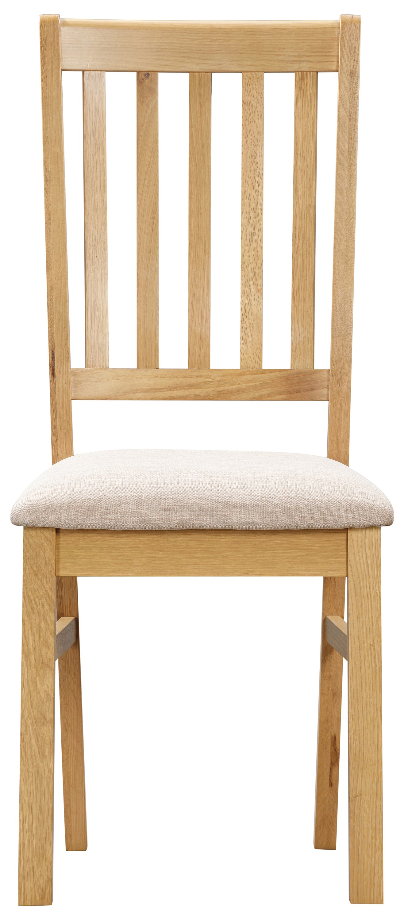 Wenlock Slatted Chair with Fabric Seat Pad - Bridgnorth Furniture