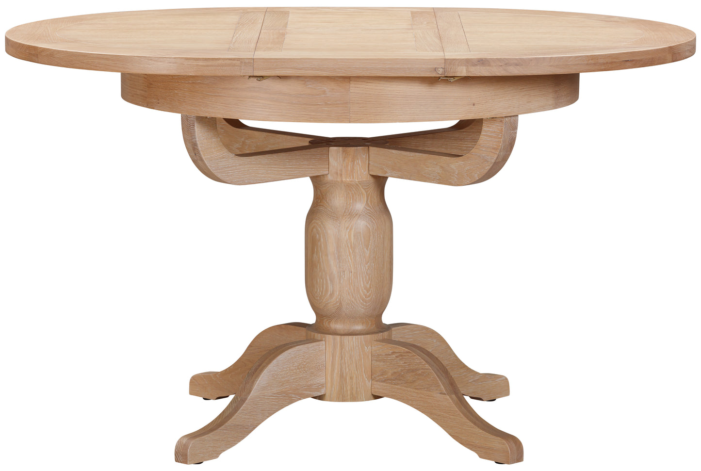 Ashford Oak Extending Round Pedestal Table - Bridgnorth Furniture