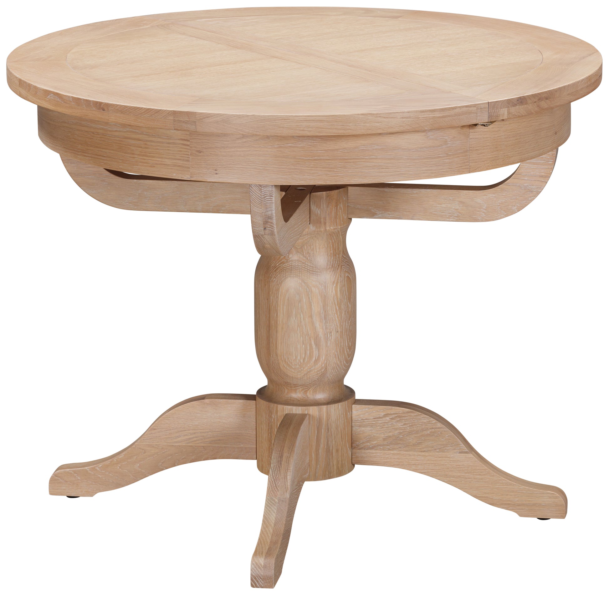 Ashford Oak Extending Round Pedestal Table - Bridgnorth Furniture