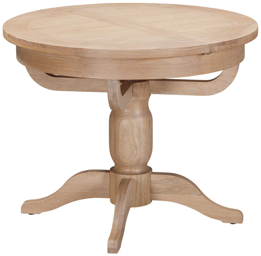 Ashford Oak Extending Round Pedestal Table - Bridgnorth Furniture