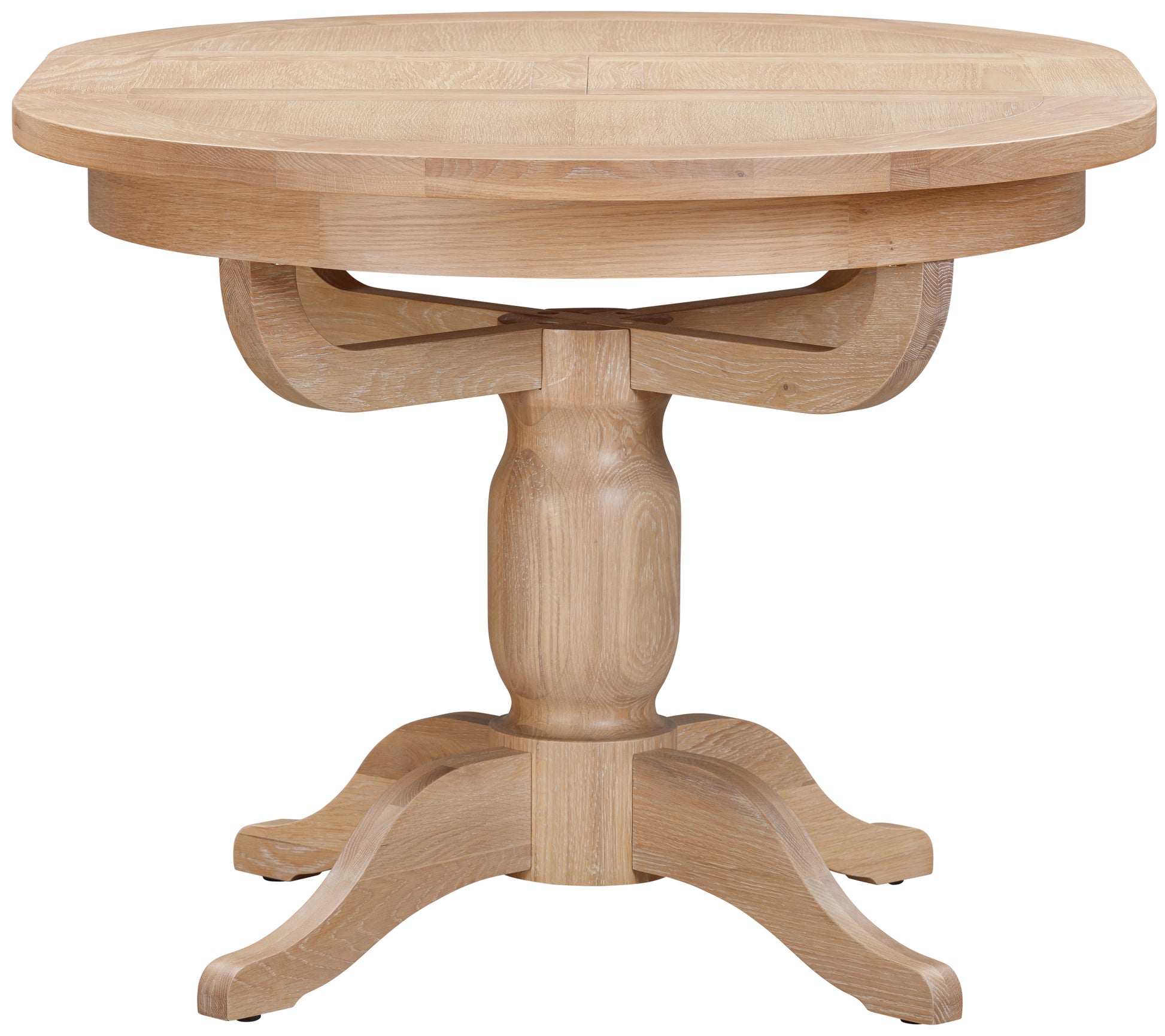 Ashford Oak Extending Round Pedestal Table - Bridgnorth Furniture