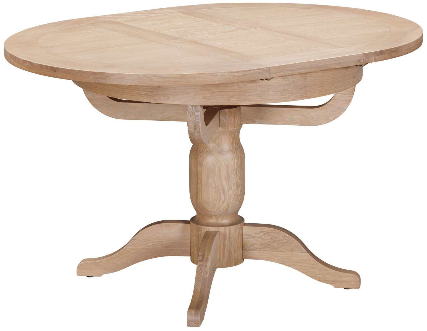 Ashford Oak Extending Round Pedestal Table - Bridgnorth Furniture