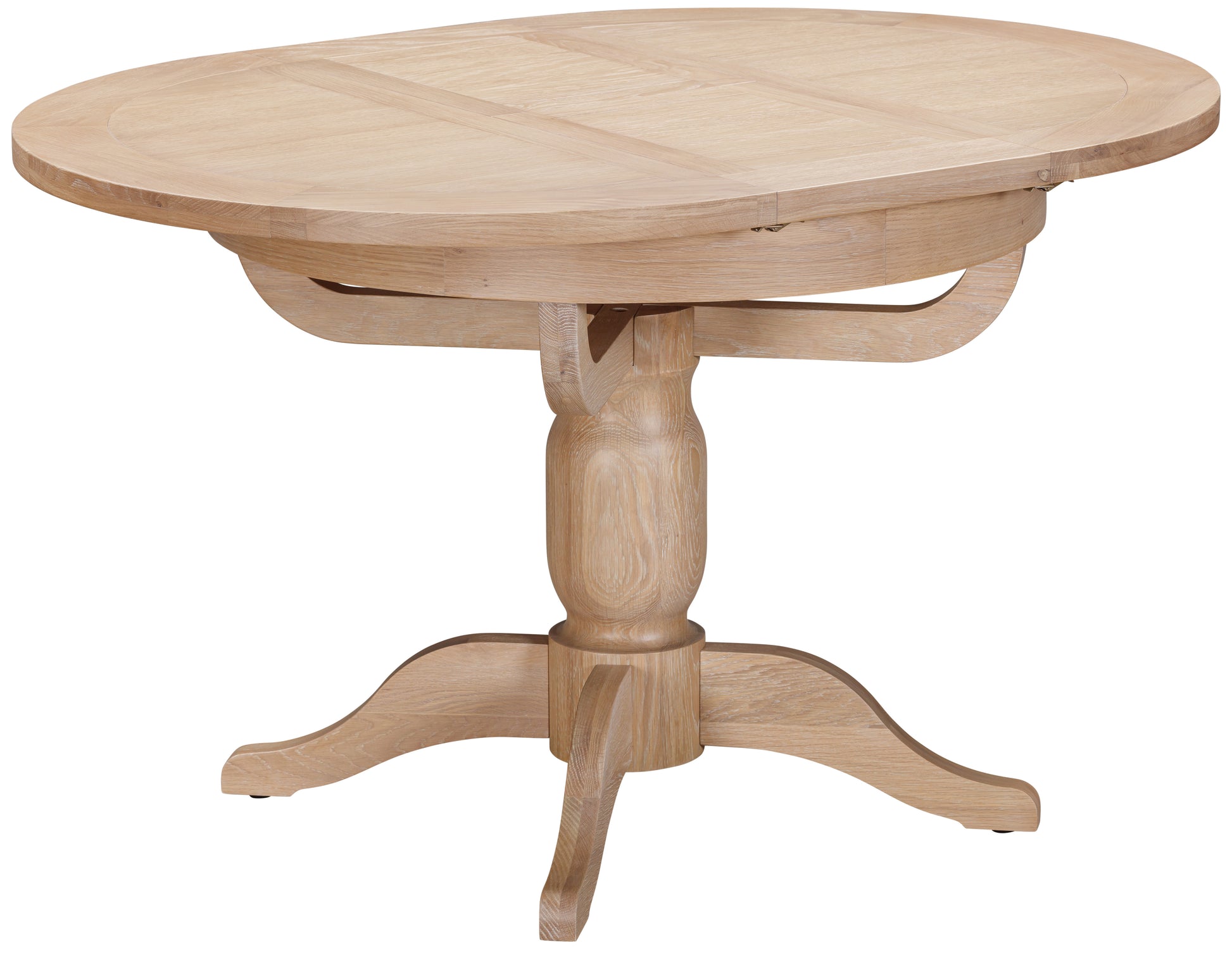Ashford Oak Extending Round Pedestal Table - Bridgnorth Furniture