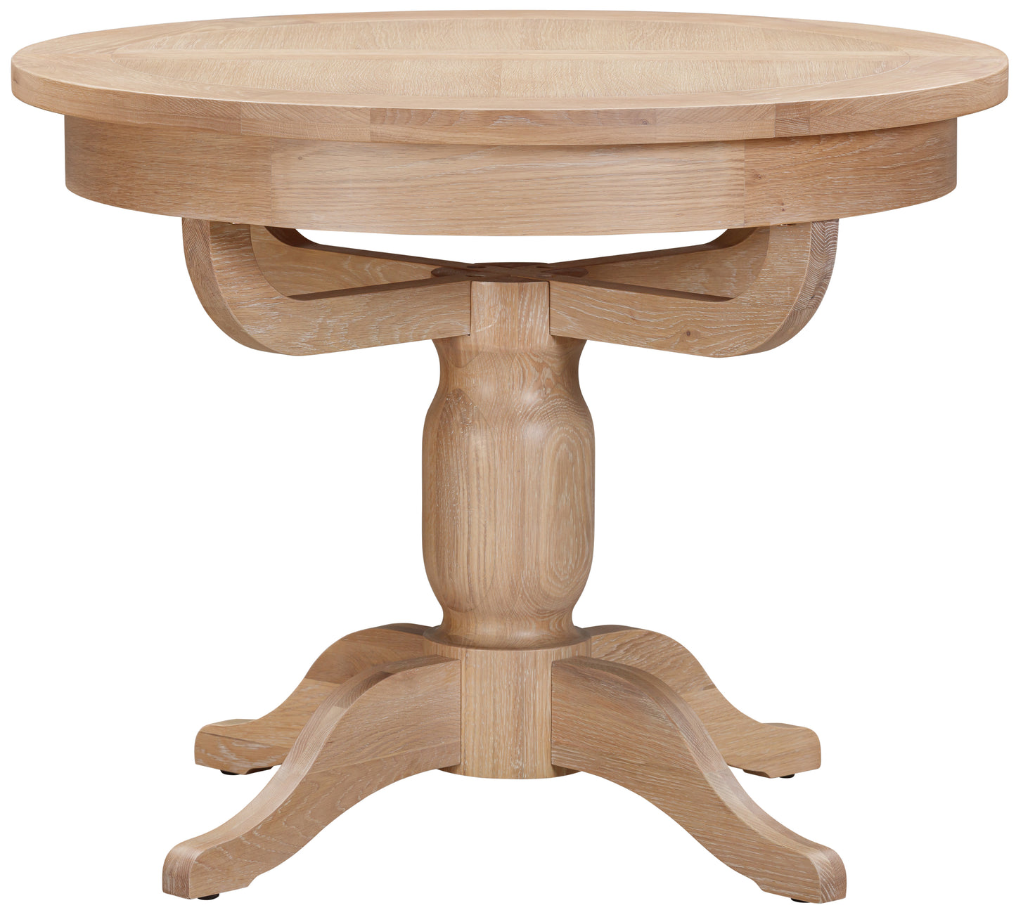 Ashford Oak Extending Round Pedestal Table - Bridgnorth Furniture
