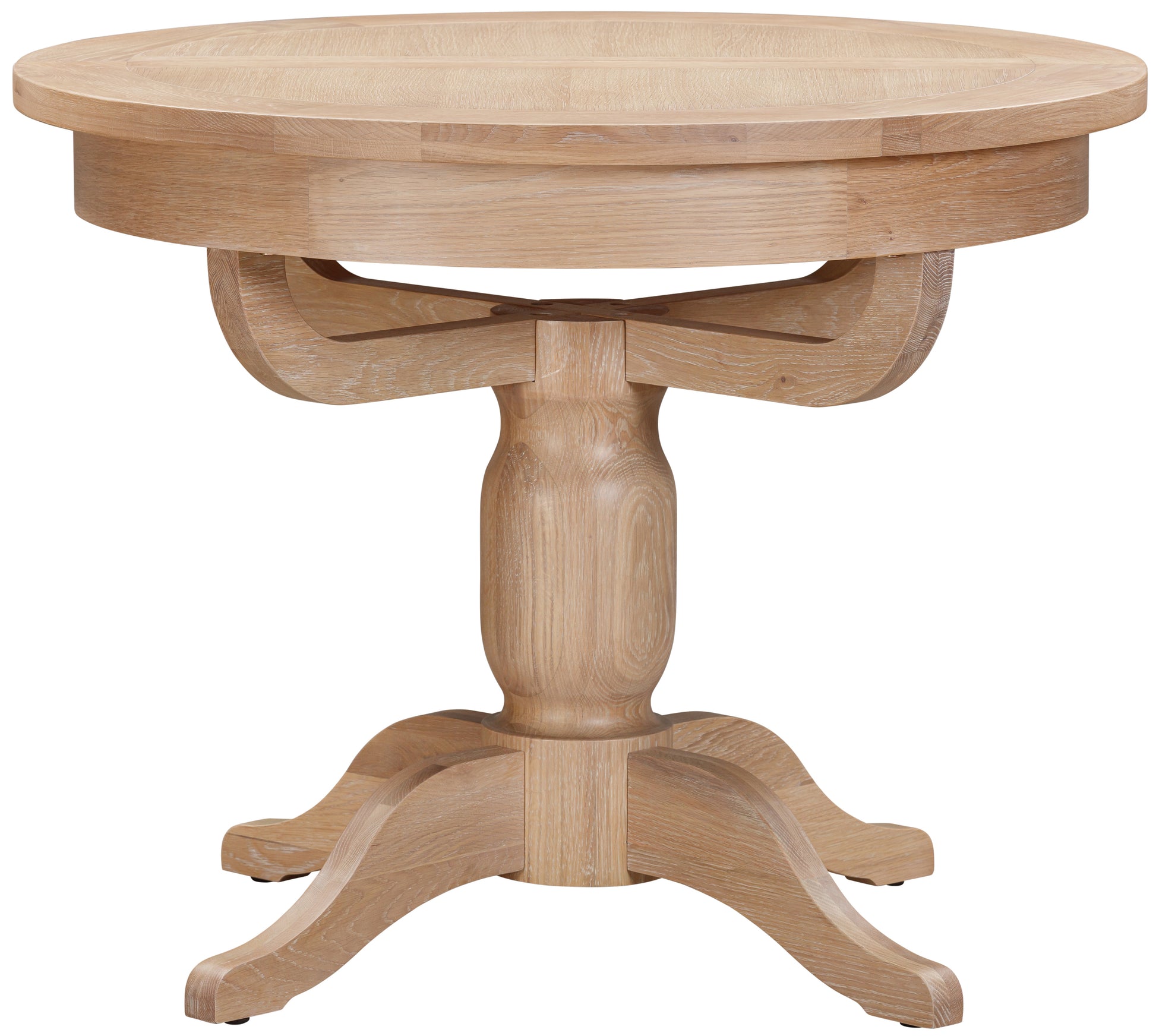 Ashford Oak Extending Round Pedestal Table - Bridgnorth Furniture