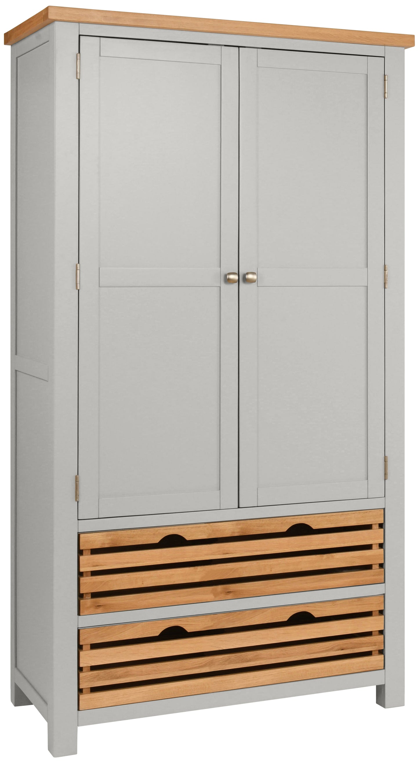 Drayton Painted Kitchen Double Larder Cupboard - Bridgnorth Furniture