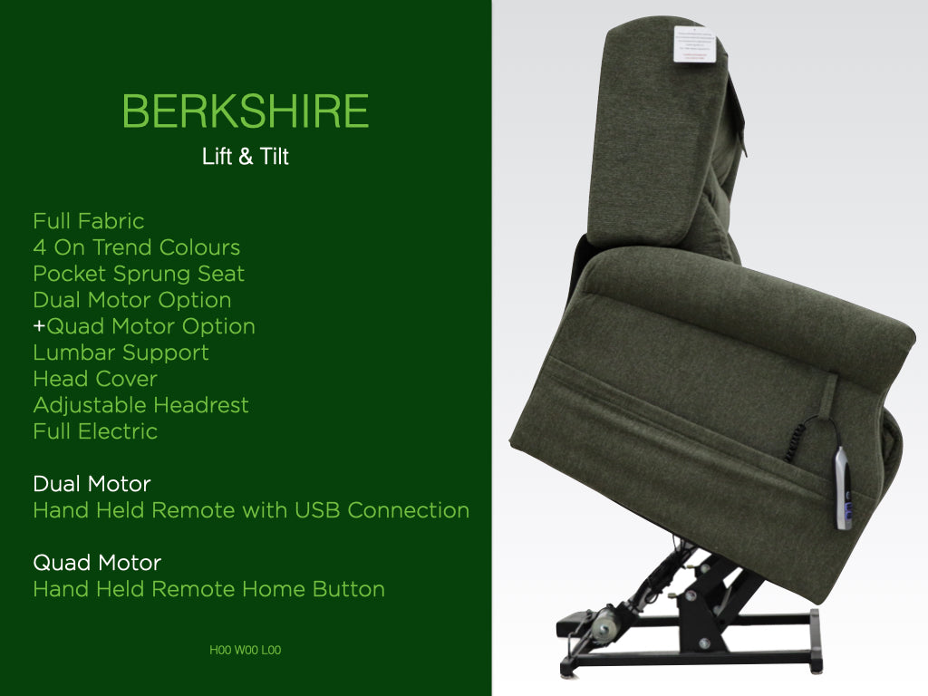 Berkshire Dual Motor Lift & Tilt Chair - Bridgnorth Furniture