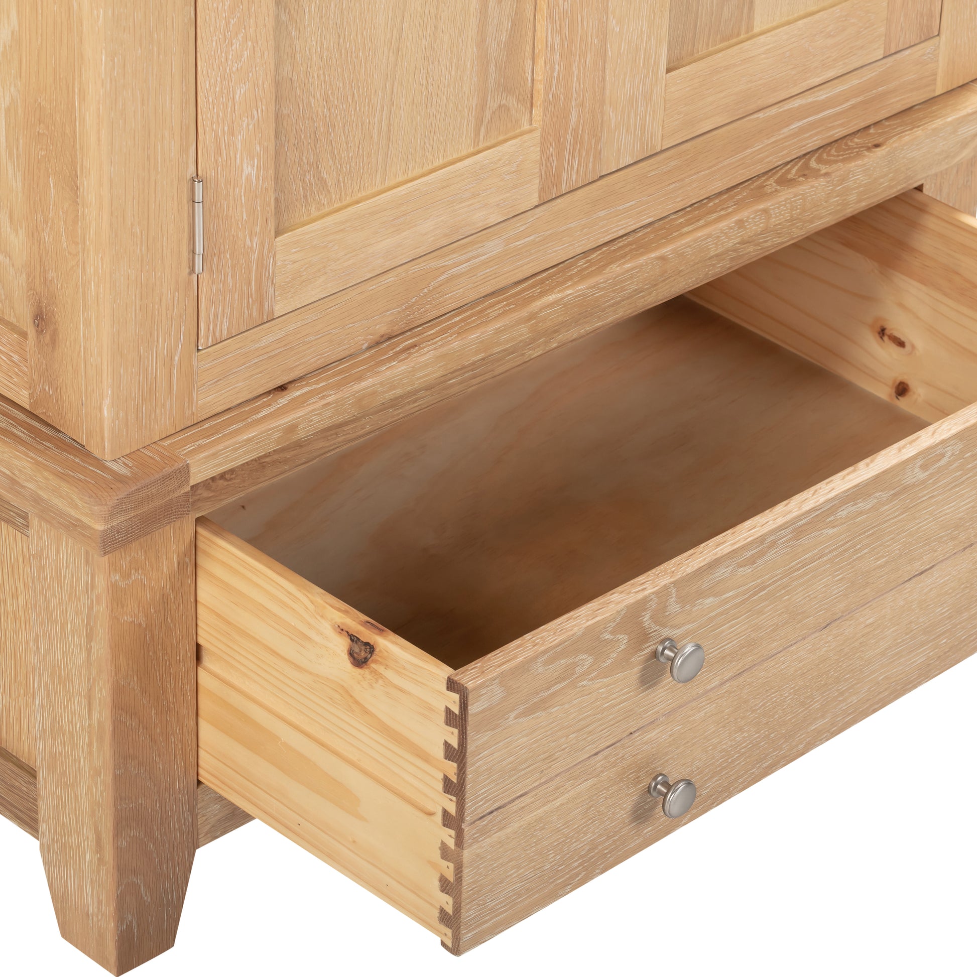 Highley Oak Double Wardrobe and Drawer - Bridgnorth Furniture