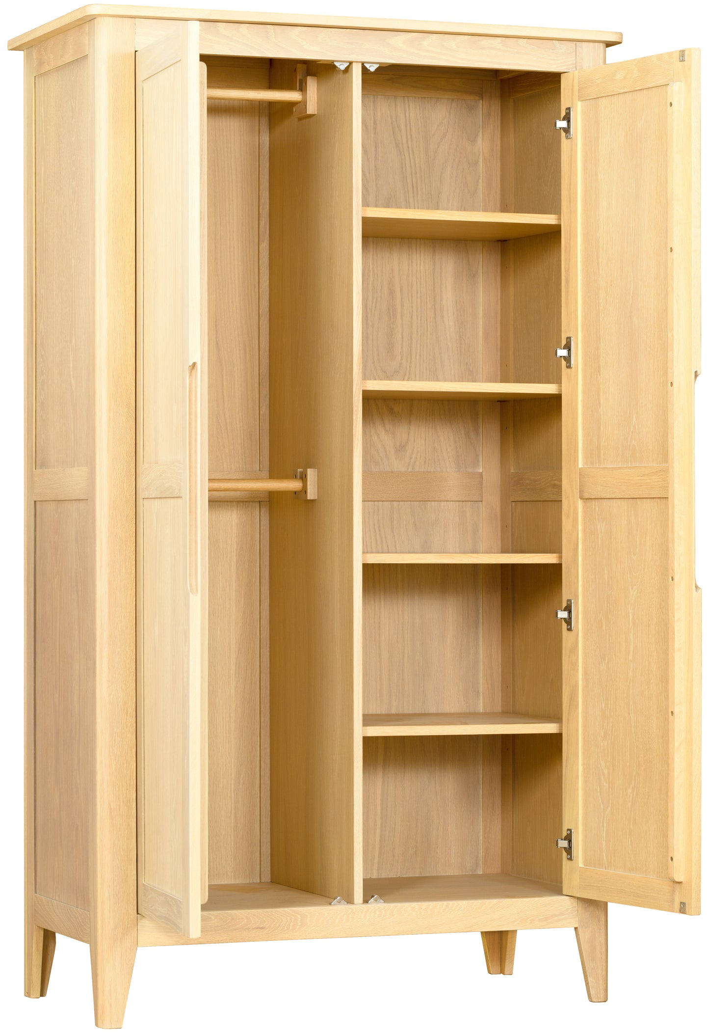 Munslow All Hanging Double Wardrobe With Shelving - Bridgnorth Furniture