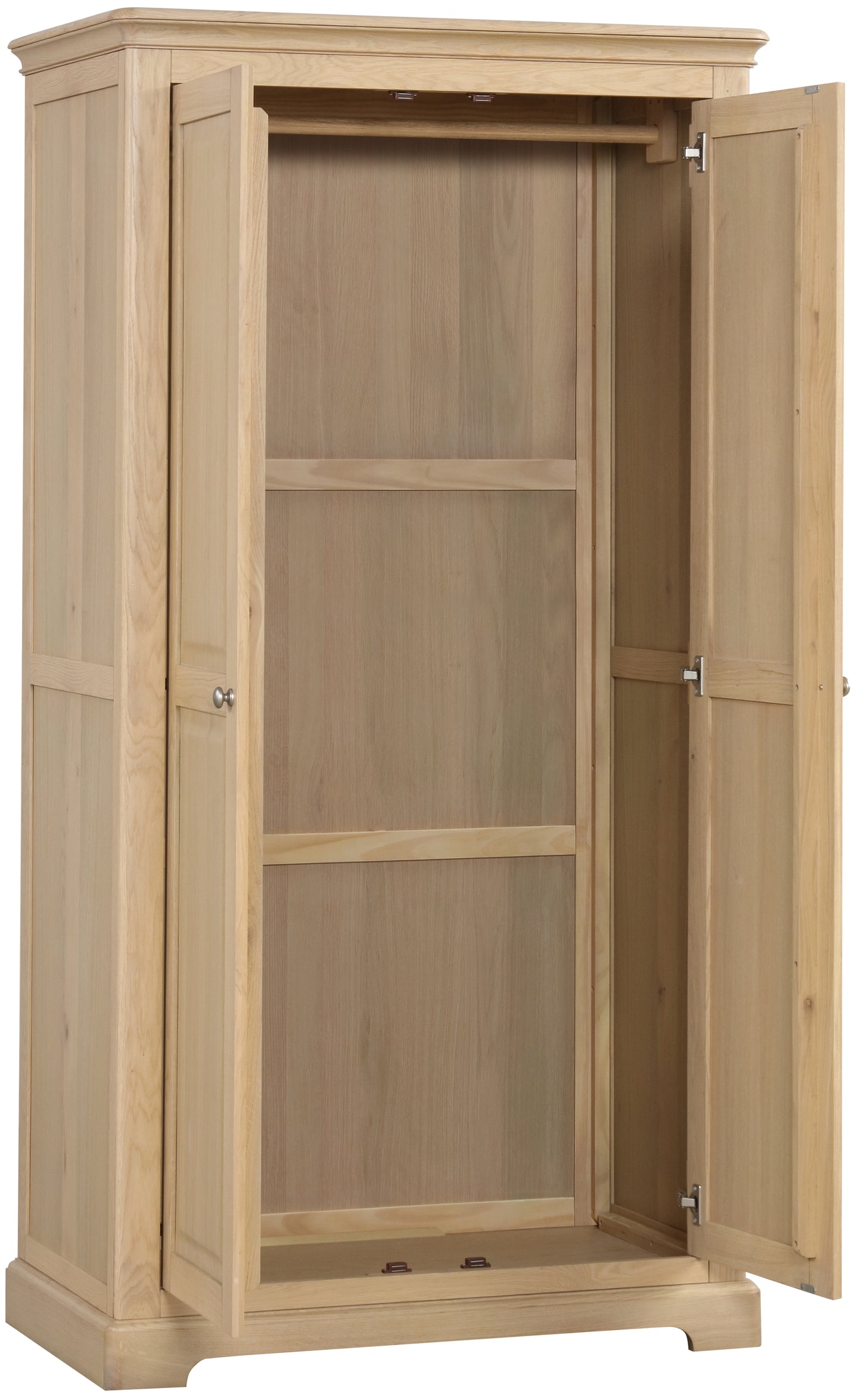 Stretton Oak All Hanging Double Wardrobe - Bridgnorth Furniture