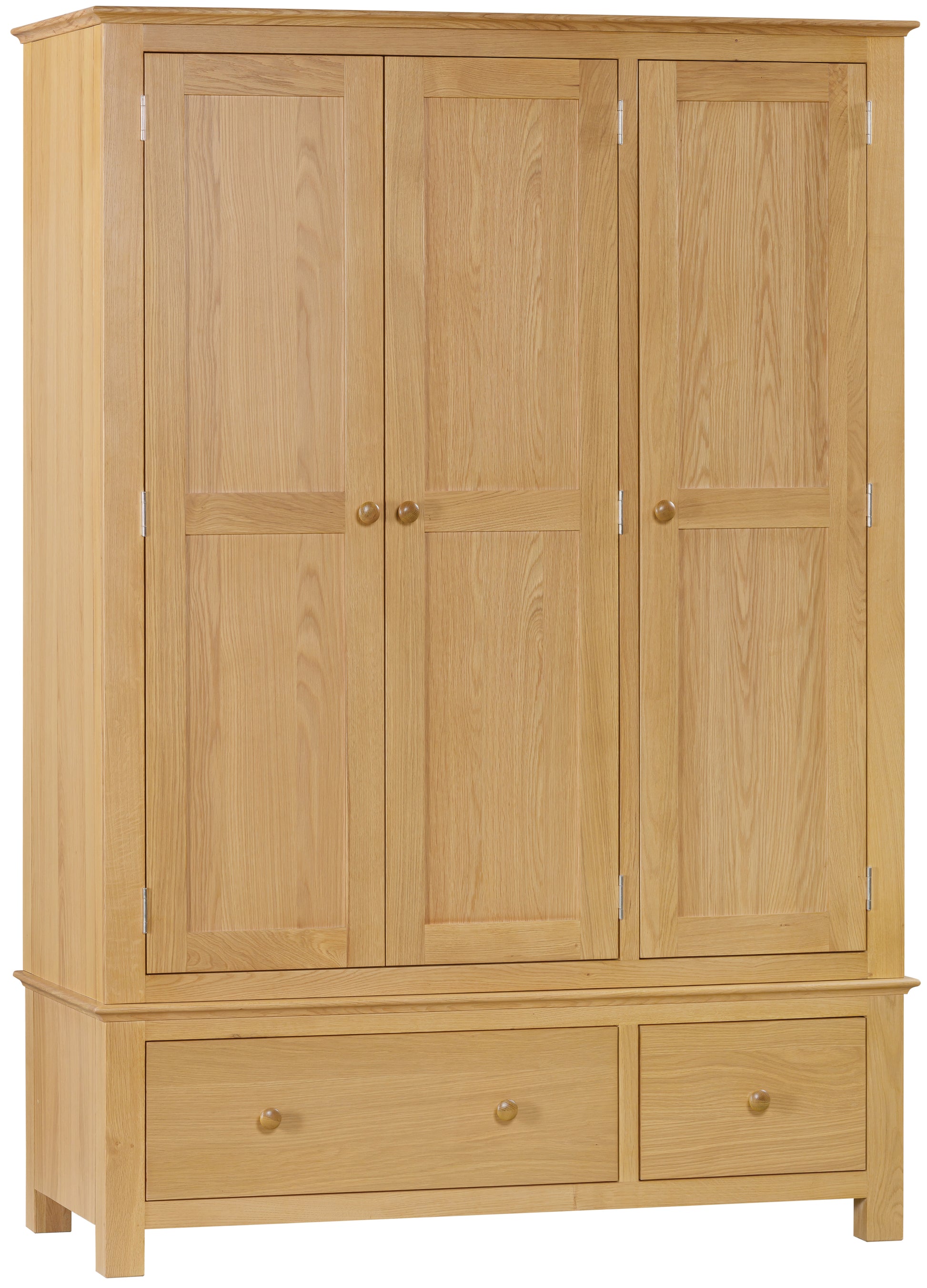 Wenlock Triple Wardrobe with 2 Drawers - Bridgnorth Furniture