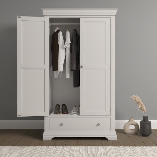 Asterley Double Wardrobe with Drawer - Bridgnorth Furniture