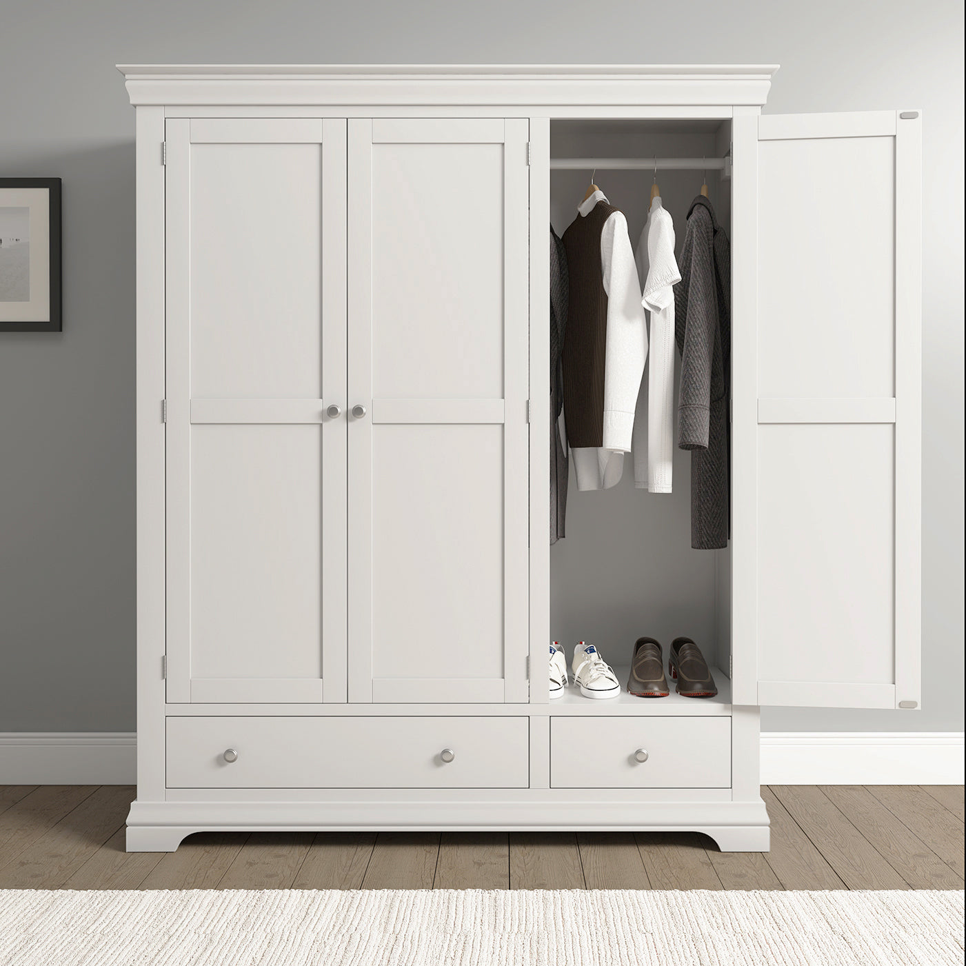 Asterley Triple Wardrobe with Drawer - Bridgnorth Furniture
