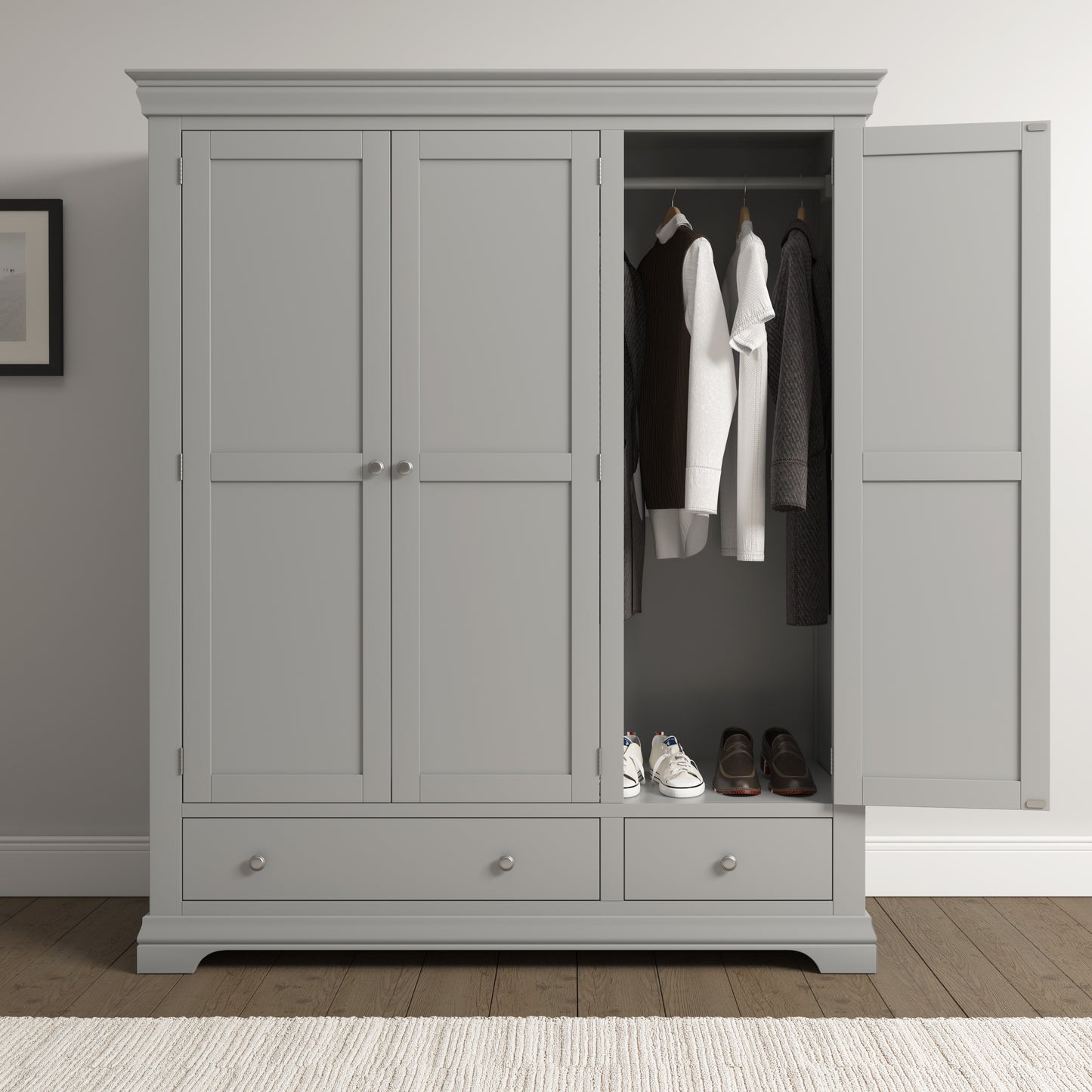 Asterley Triple Wardrobe with Drawer - Bridgnorth Furniture