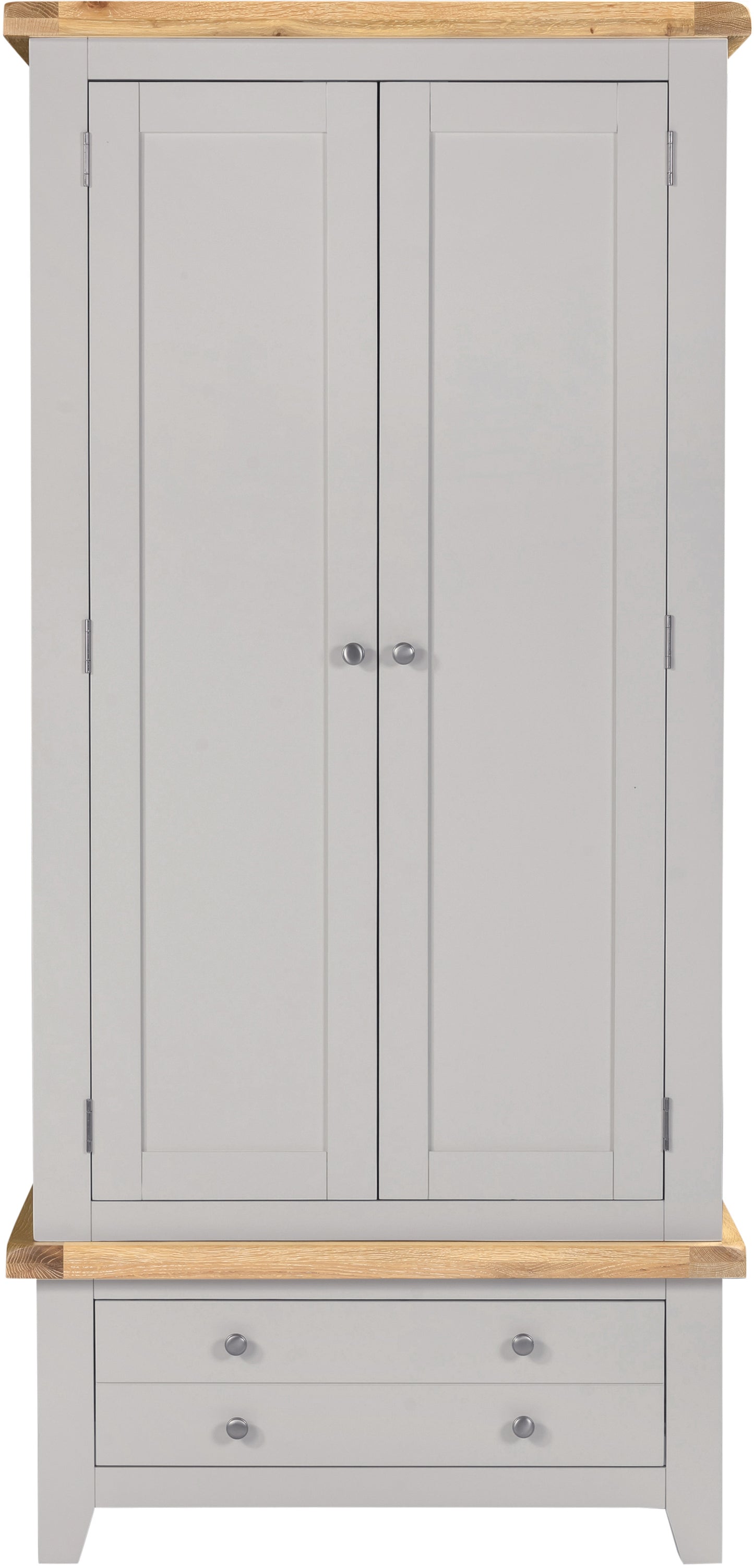 Highley Painted  Oak Double Wardrobe and Drawer - Bridgnorth Furniture