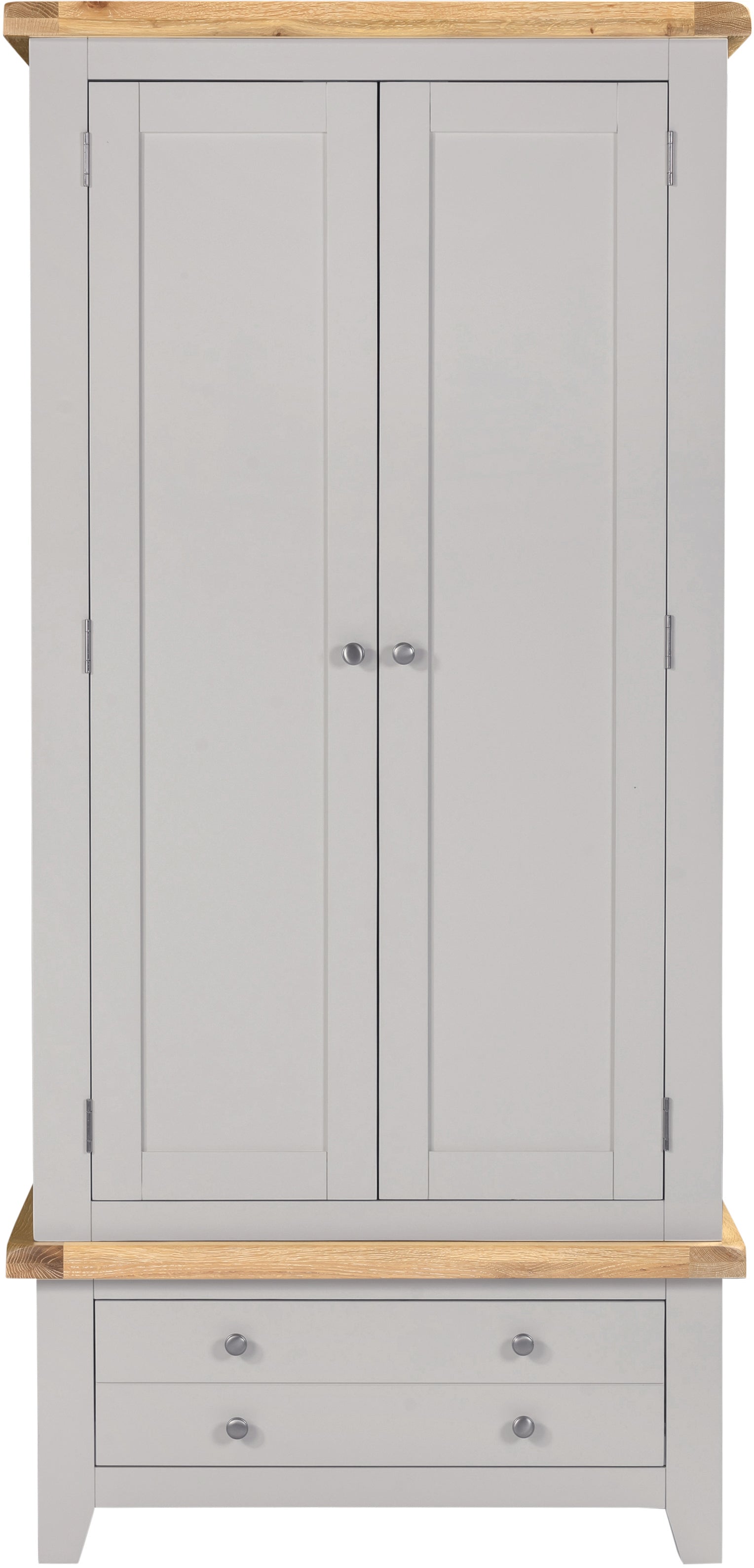 Highley Painted  Oak Double Wardrobe and Drawer - Bridgnorth Furniture