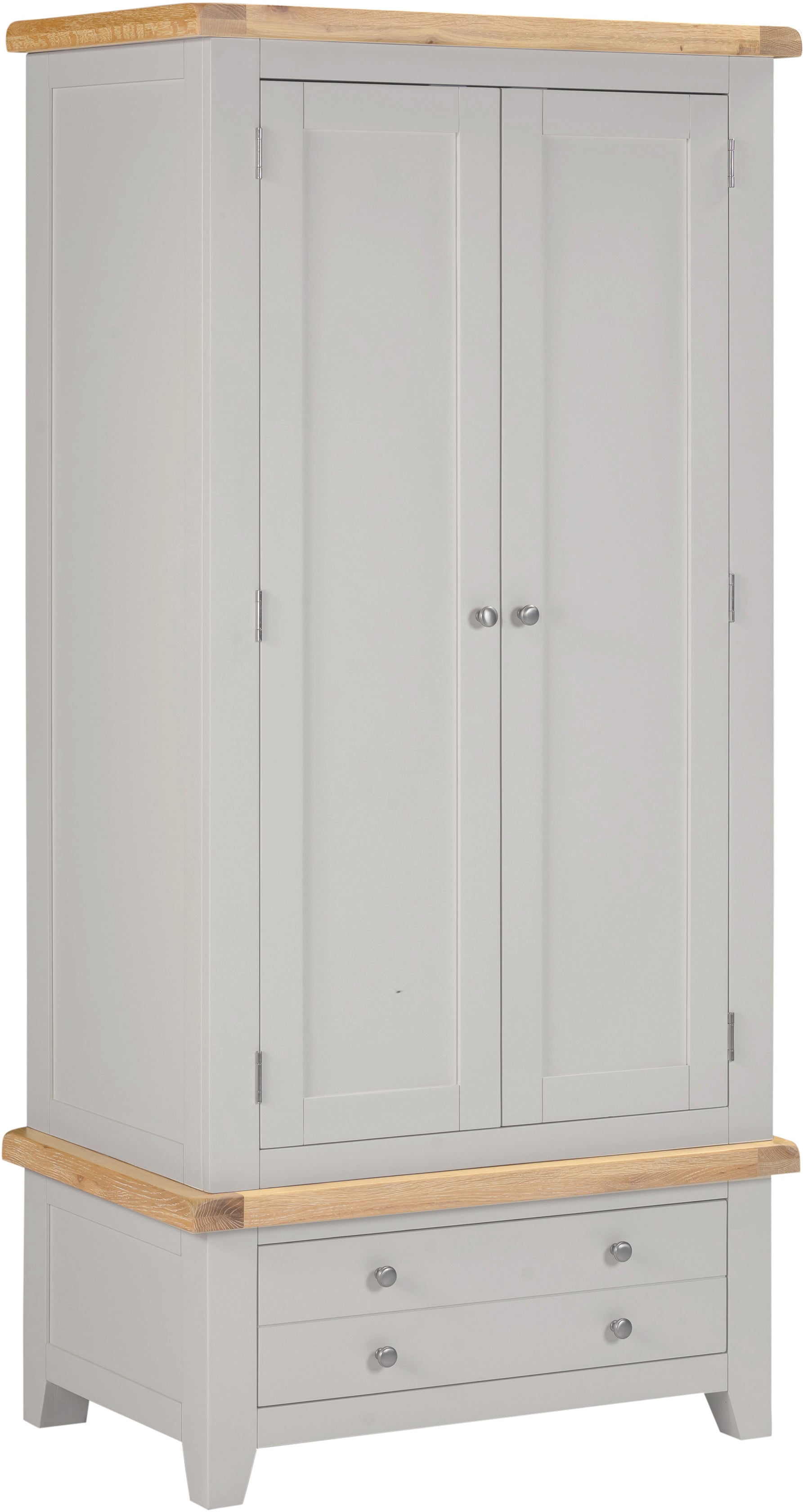 Highley Painted  Oak Double Wardrobe and Drawer - Bridgnorth Furniture