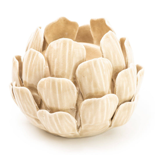 Cream Artichoke Candle Holder - Bridgnorth Furniture