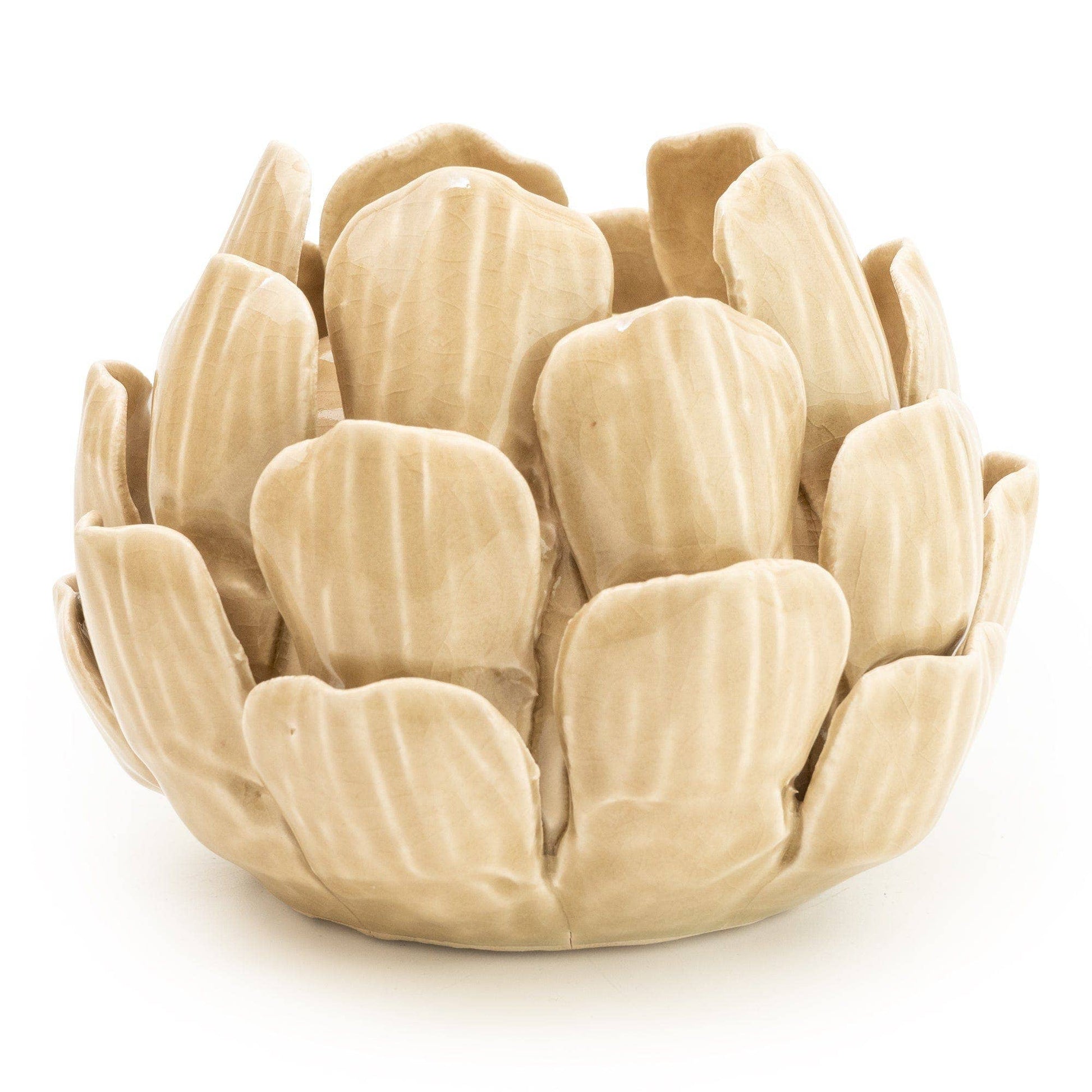 Cream Artichoke Candle Holder - Bridgnorth Furniture