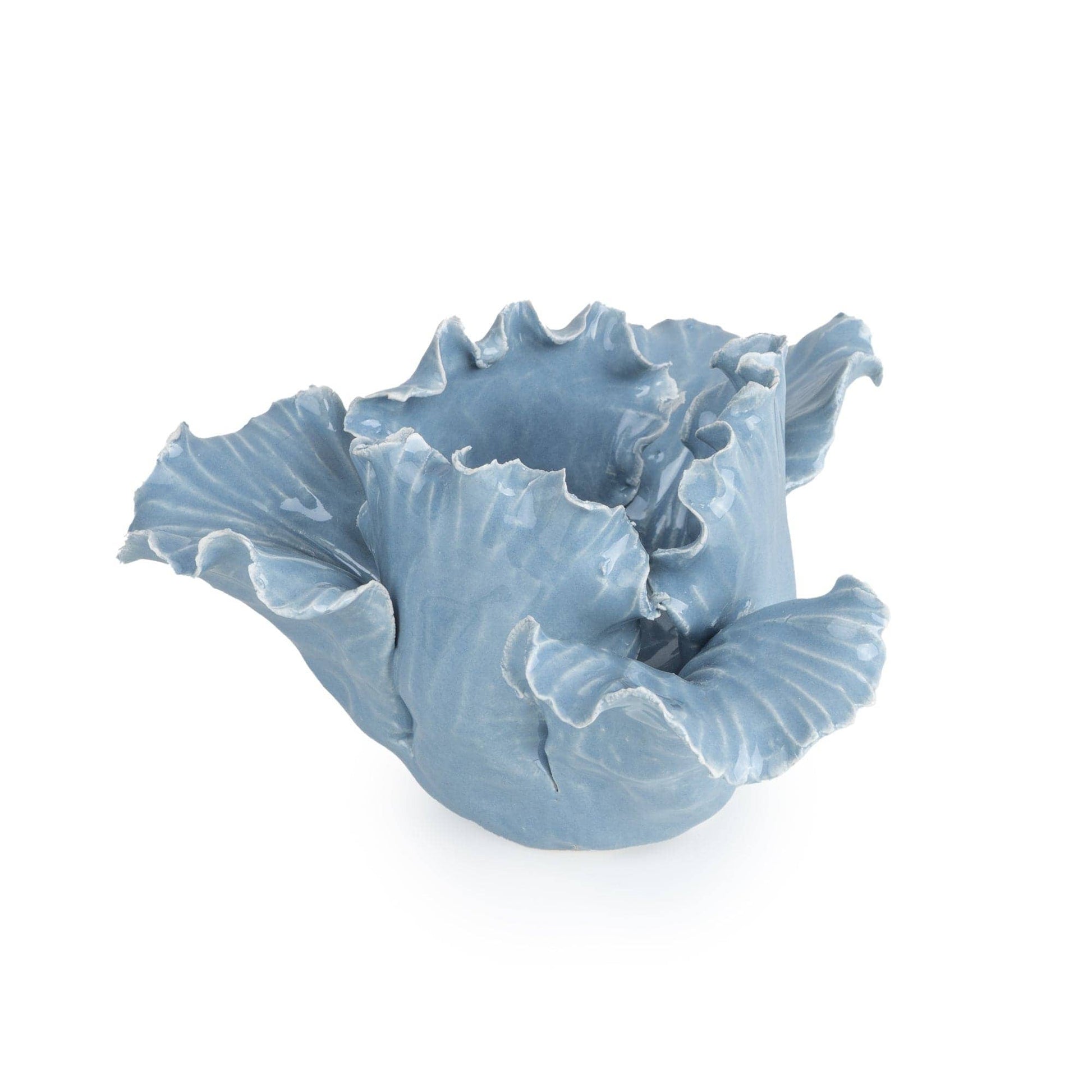 Flower Shaped Tealight Holder - Blue - Bridgnorth Furniture
